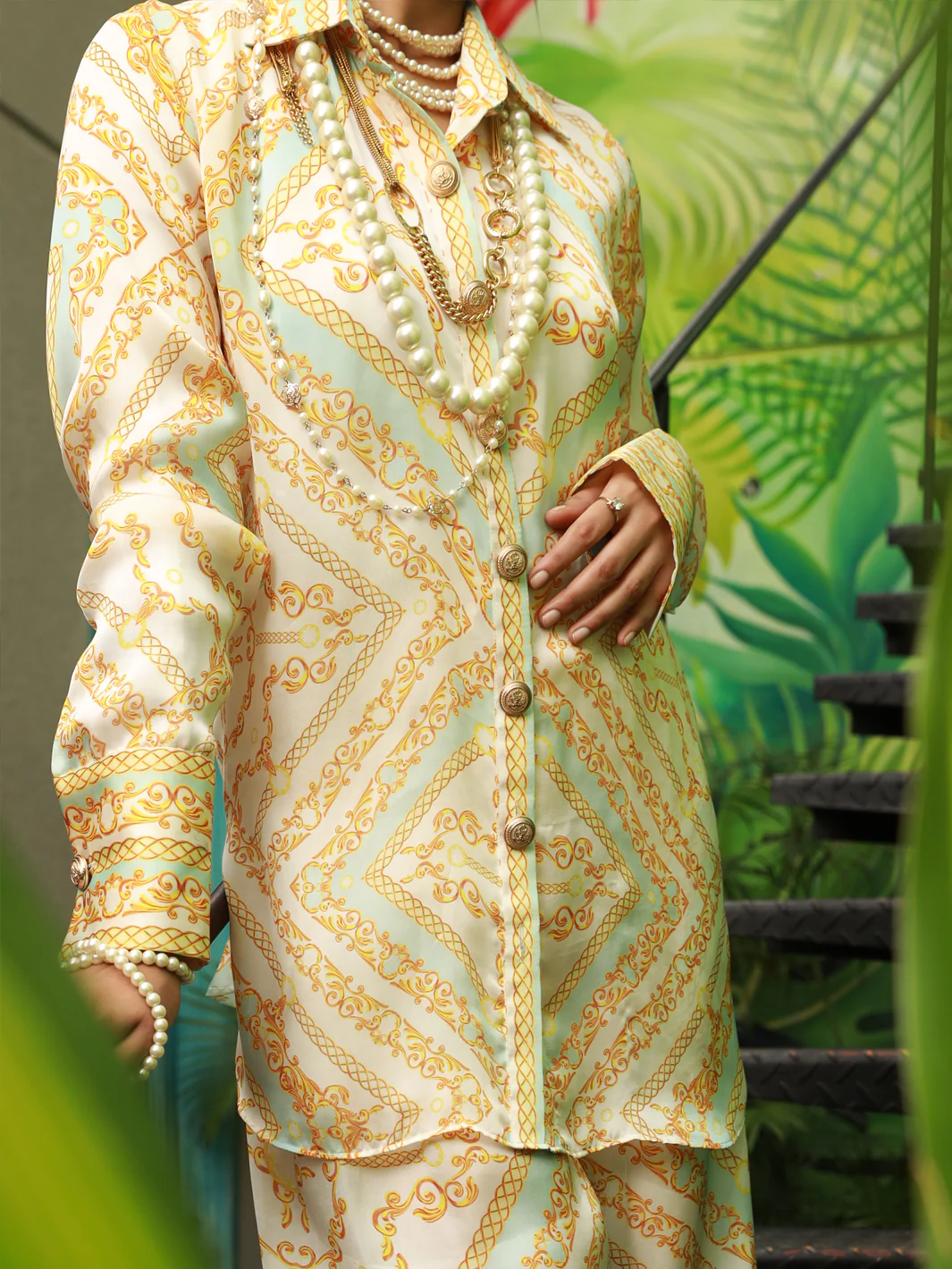 CREAM SATIN 2PC STITCHED | AL-2PS-LKS-US-844/S LK-844A - Image 4