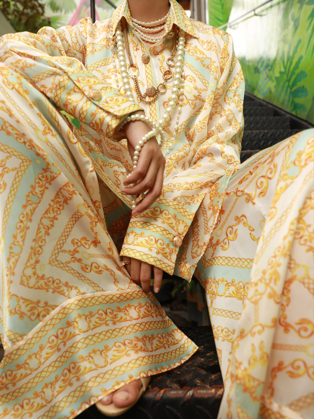 CREAM SATIN 2PC STITCHED | AL-2PS-LKS-US-844/S LK-844A - Image 5