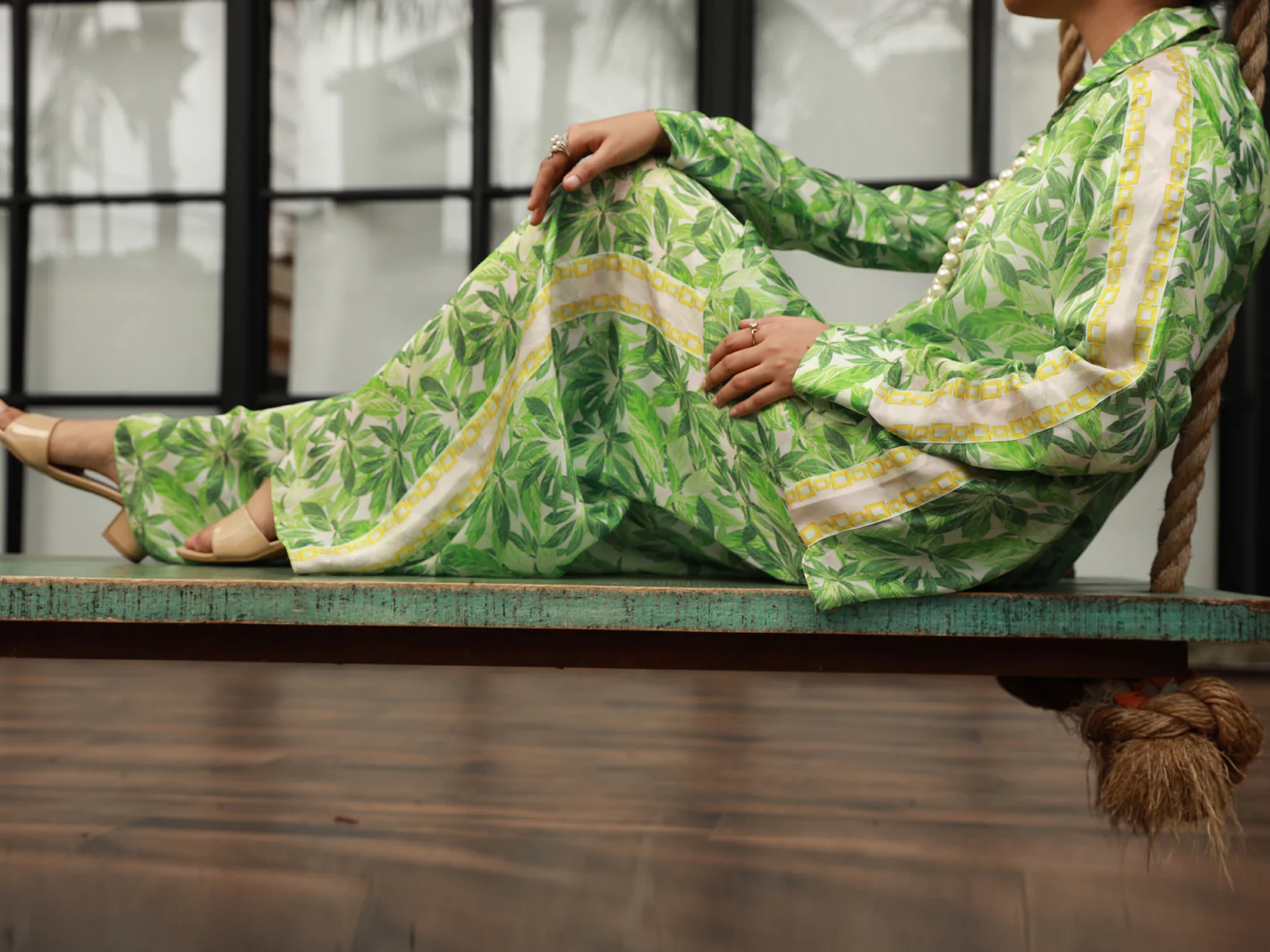 GREEN SATIN 2PC STITCHED | AL-2PS-LKS-US-847/S LK-847A - Image 5