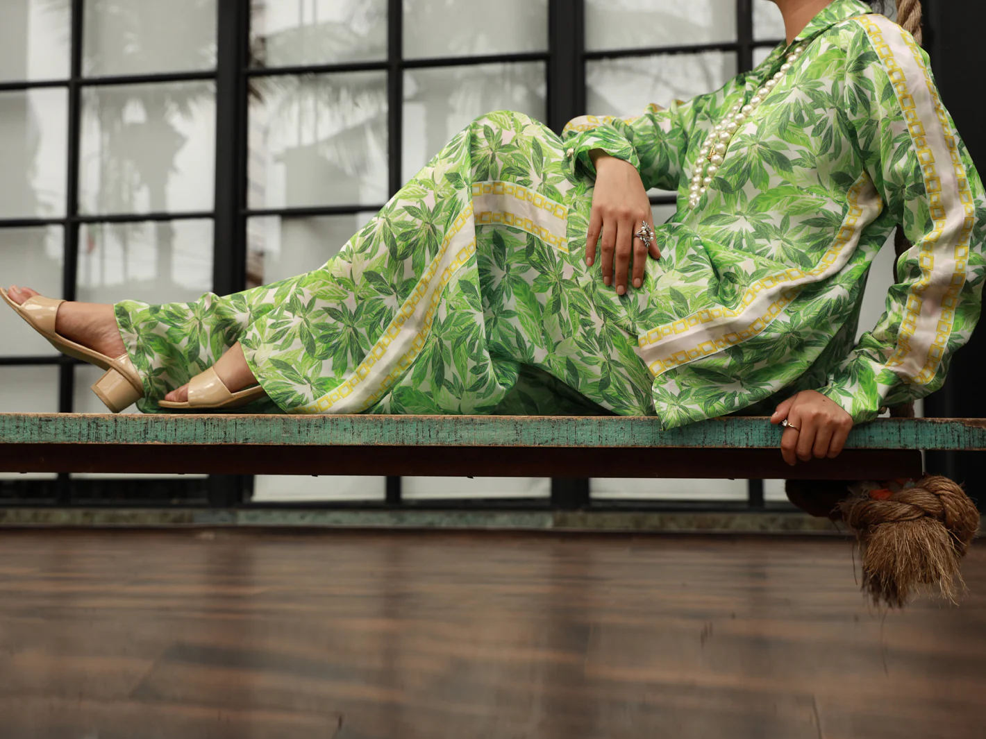 GREEN SATIN 2PC STITCHED | AL-2PS-LKS-US-847/S LK-847A - Image 6