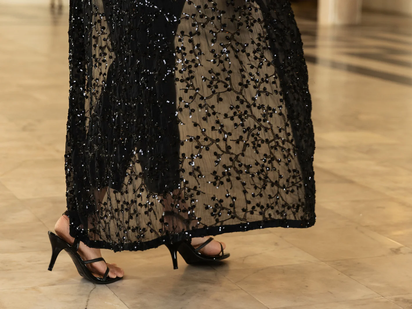 BLACK CHIFFON 2PC STITCHED | AL-2PS-LS-US-351/AM-2324A - Image 6