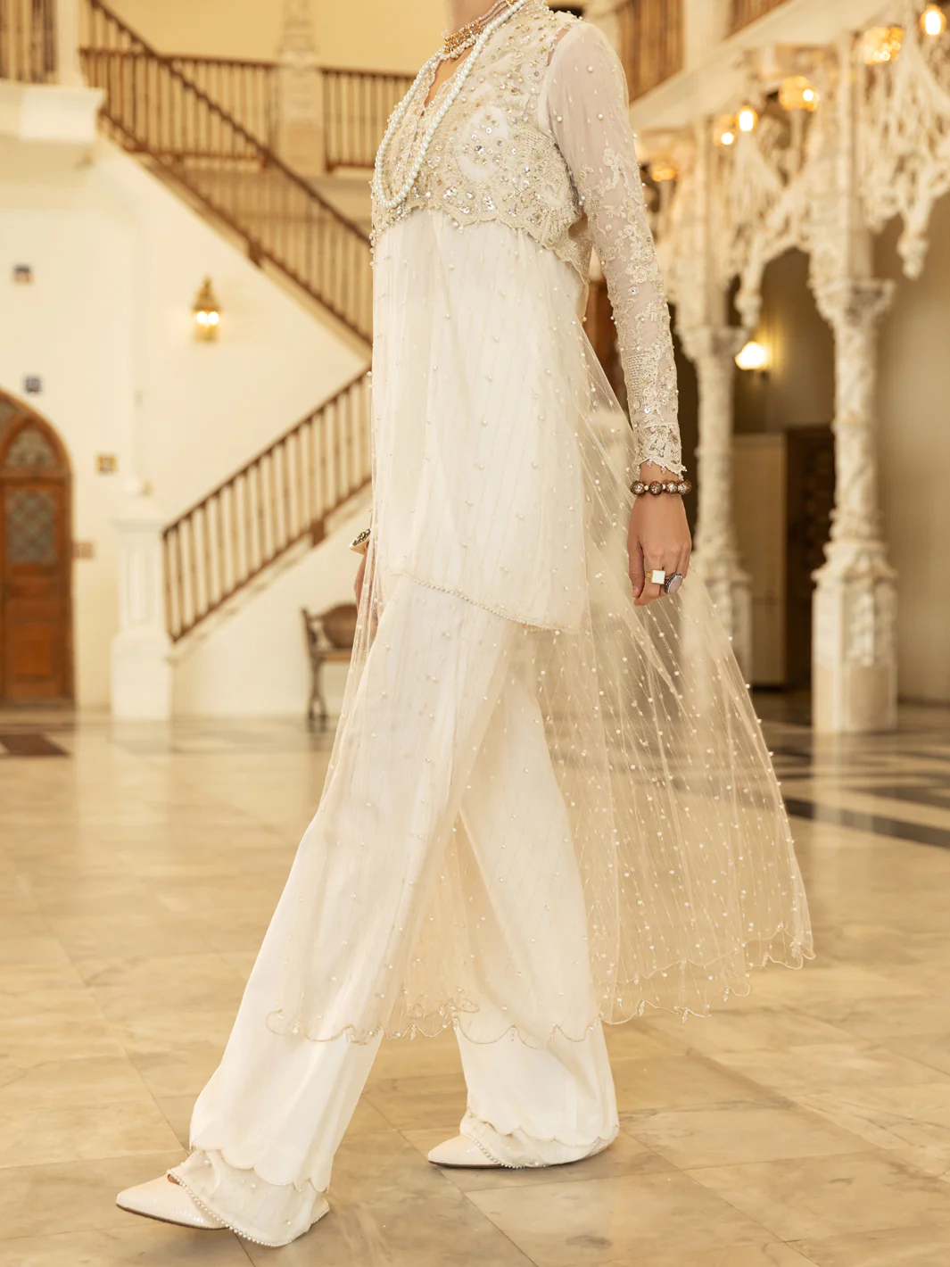 OFF WHITE NET 2PC STITCHED | AL-2PS-LS-US-352/CFL-055A - Image 4