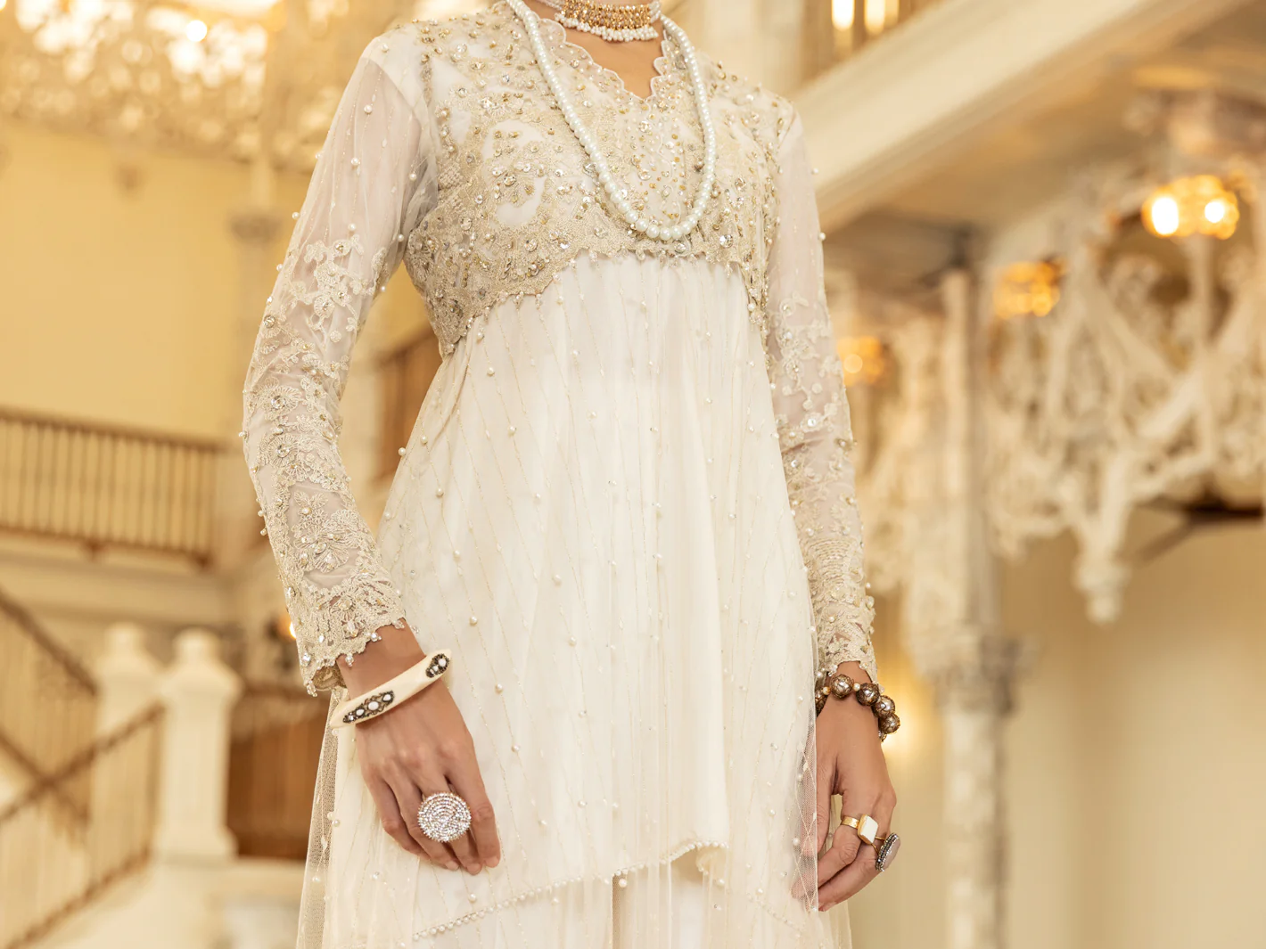 OFF WHITE NET 2PC STITCHED | AL-2PS-LS-US-352/CFL-055A - Image 6