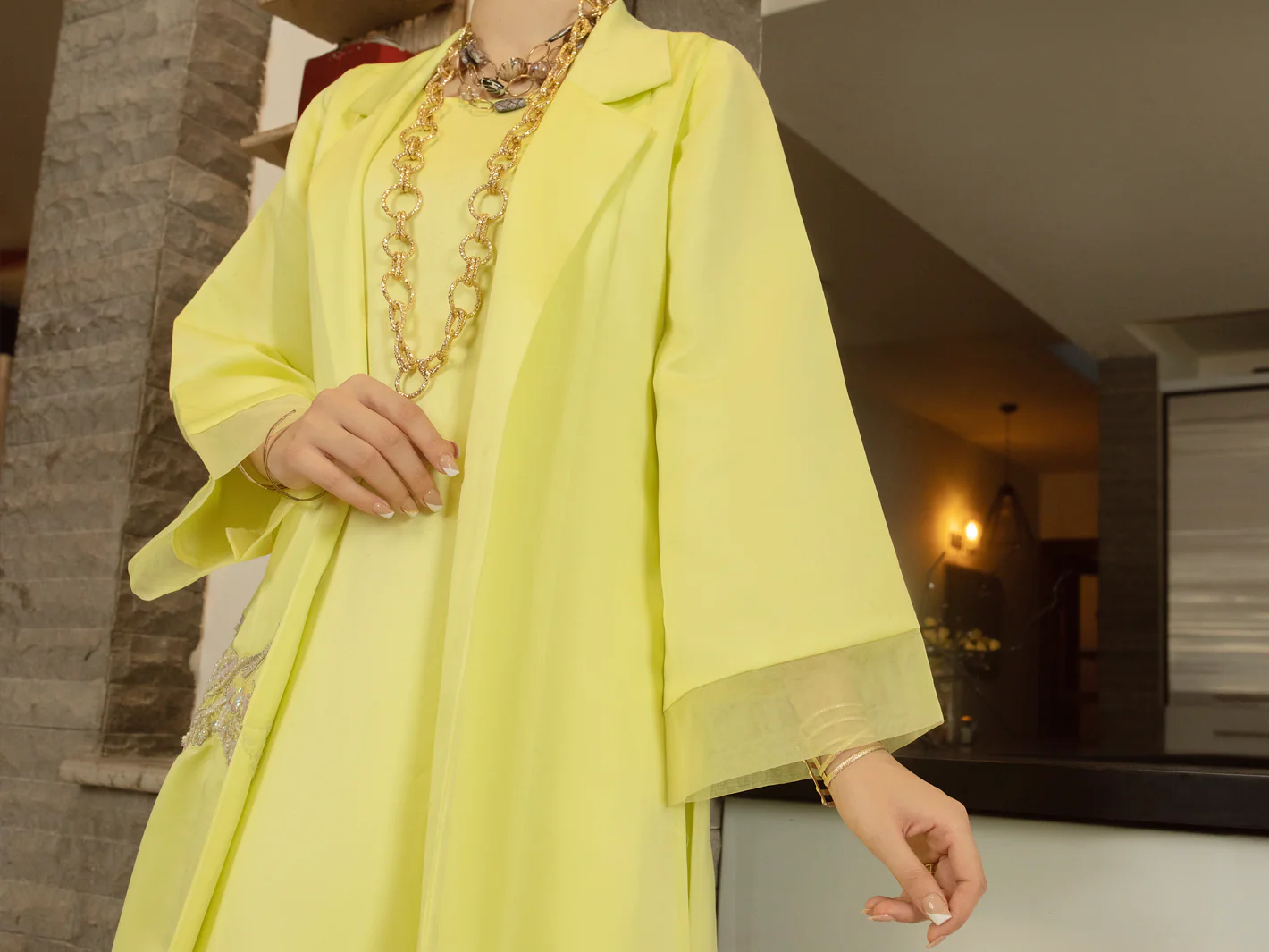 GREEN SATIN 2PC STITCHED | AL-2PS-LS-US-366/AM-2586A - Image 7