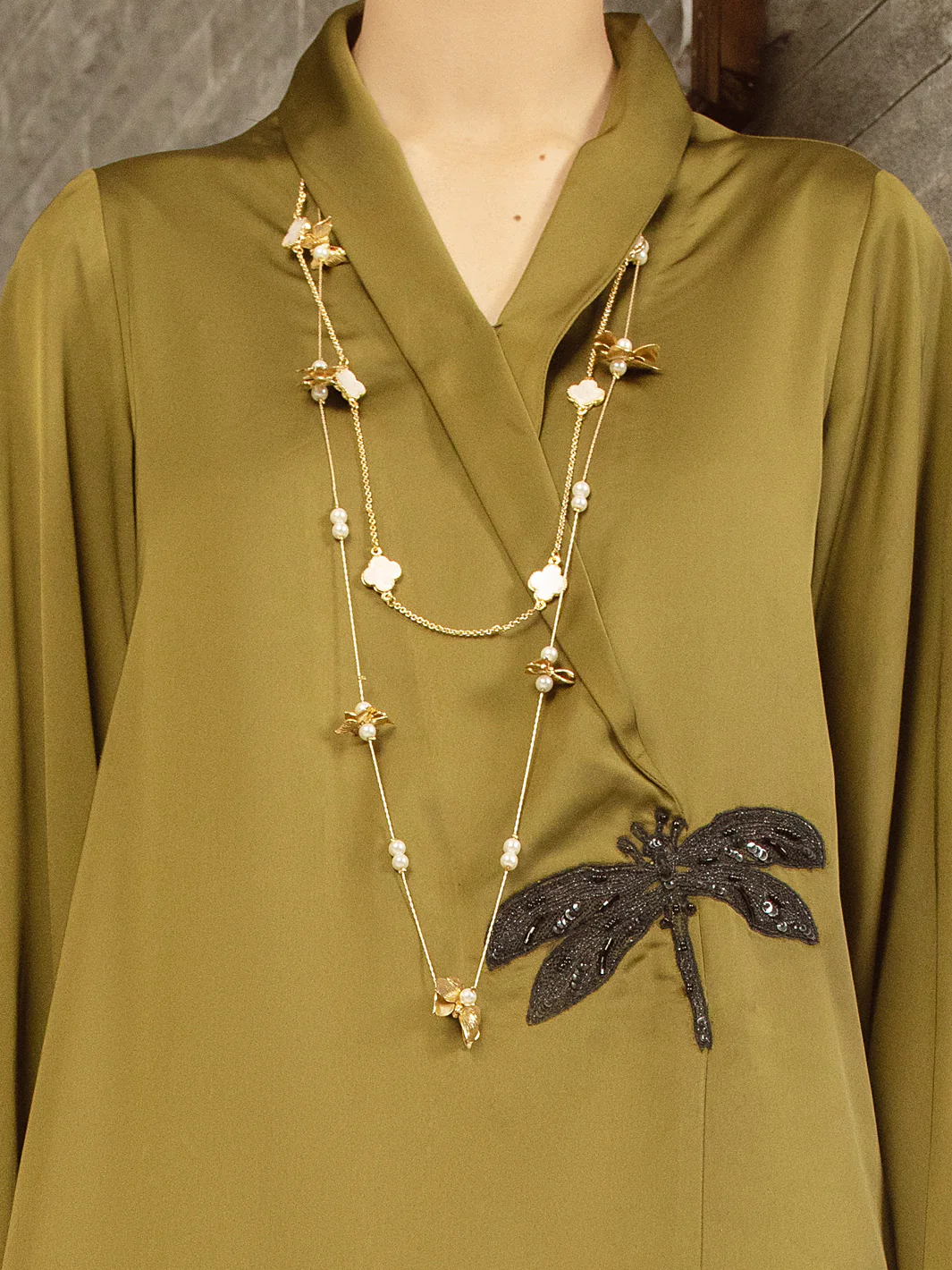 GREEN SATIN 2PC STITCHED | AL-2PS-LS-US-367/S AM-2586F - Image 7