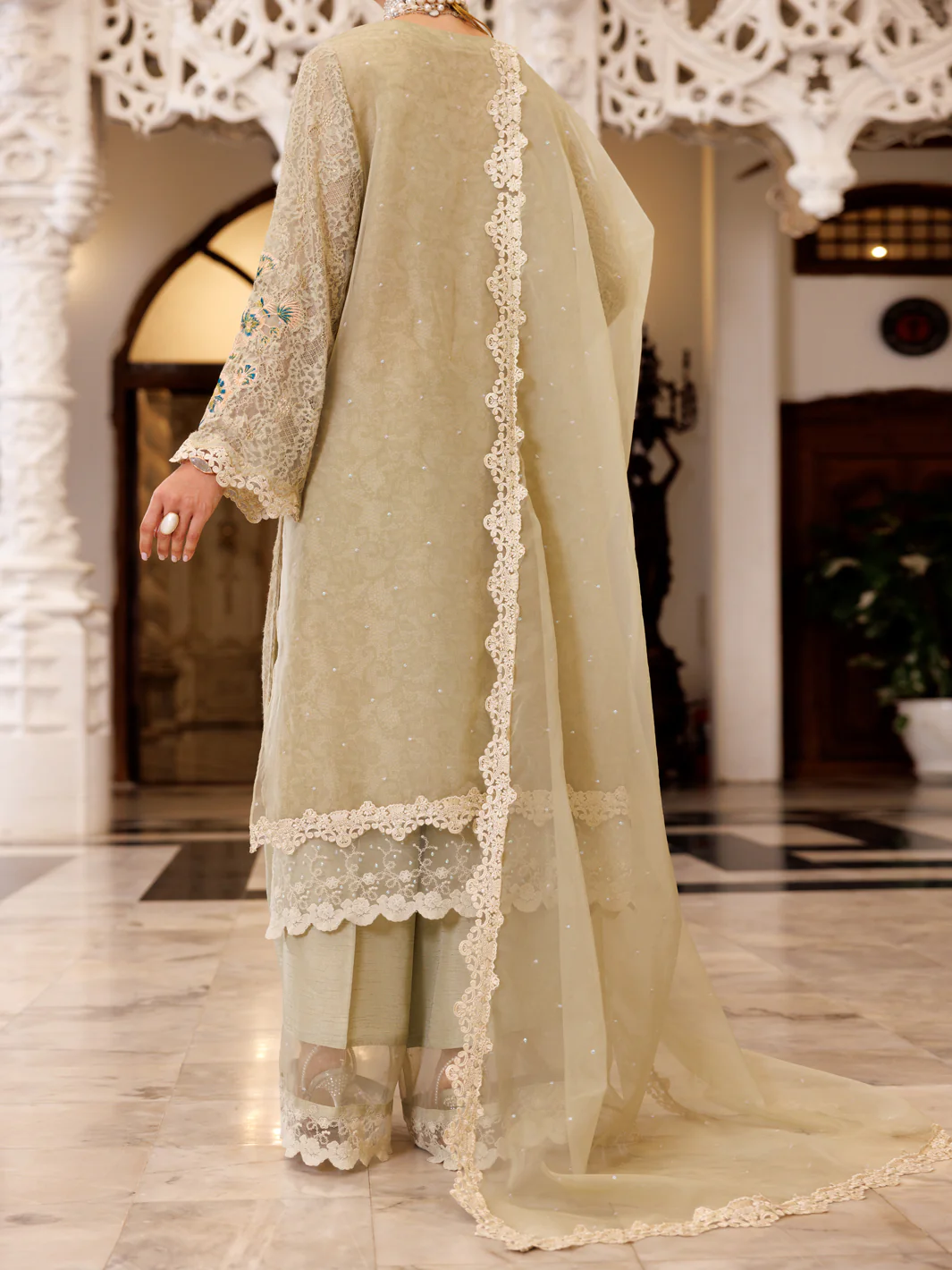 PISTACHIO GREEN POLY SCHIFFLI 3PC STITCHED | AL-3PS-LS-507/AM-277 - Image 2