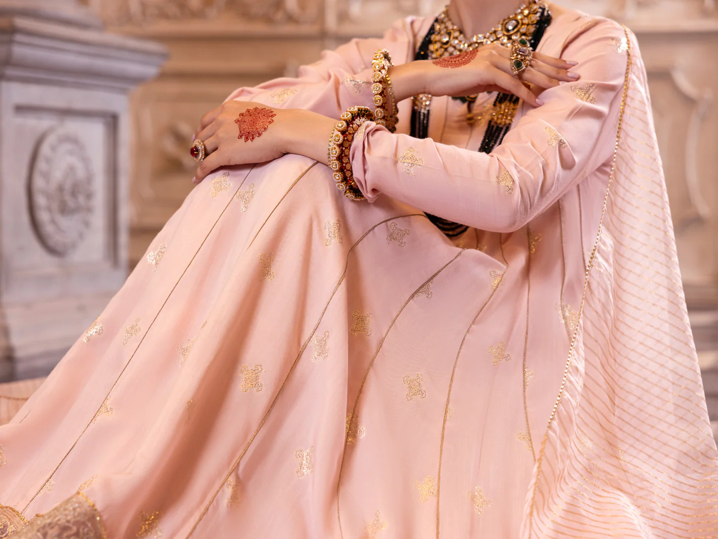 LIGHT PINK VISCOSE LUREX 3PC STITCHED | AL-3PS-LS-513/AM-3139A - Image 4