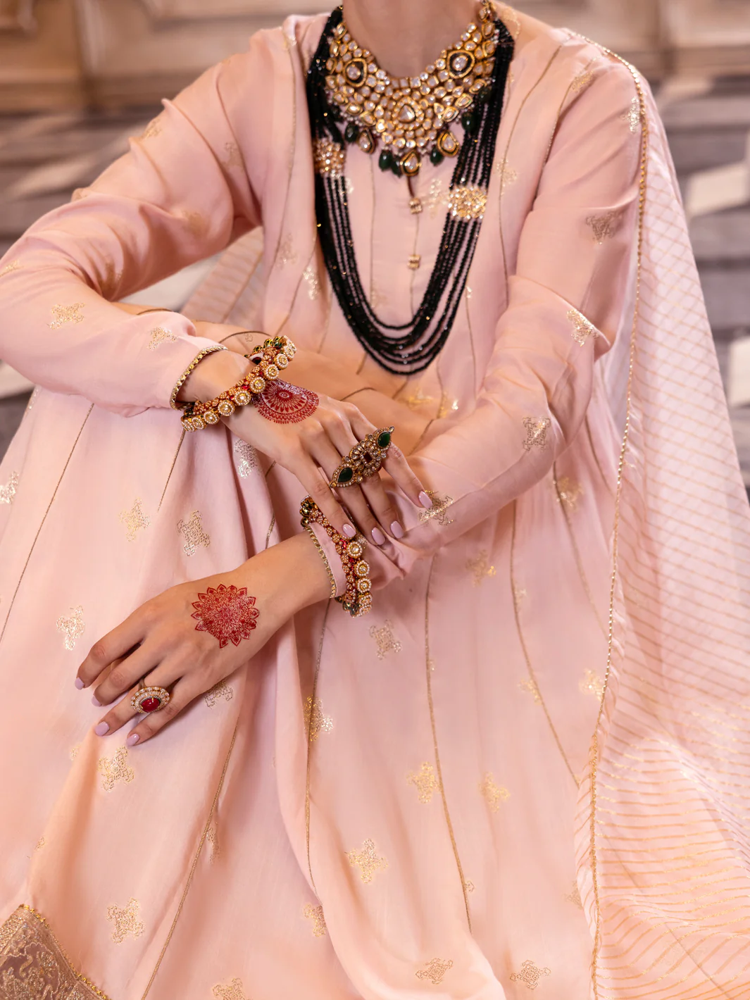 LIGHT PINK VISCOSE LUREX 3PC STITCHED | AL-3PS-LS-513/AM-3139A - Image 5