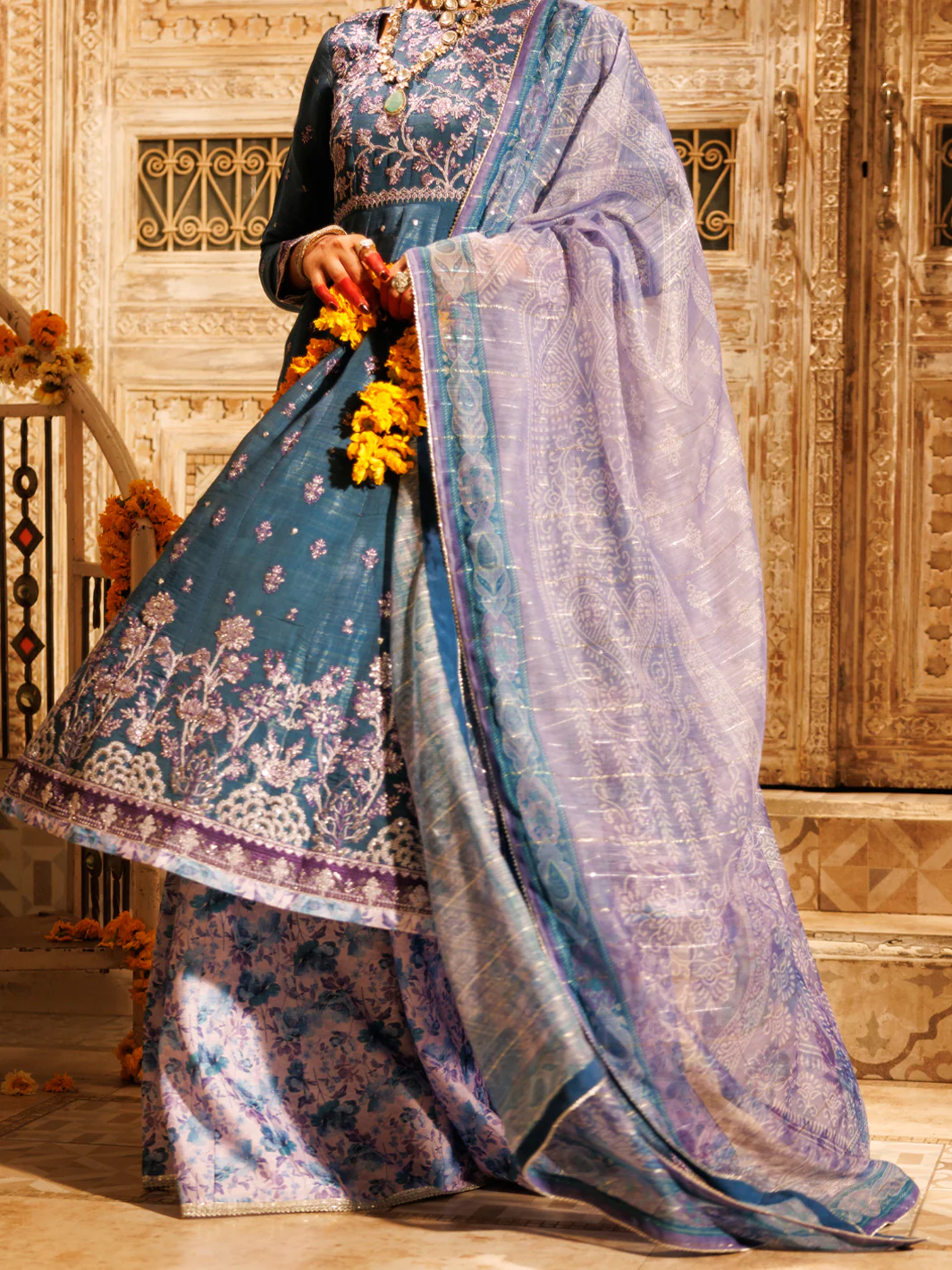 ICE BLUE MESURI NET 3PC STITCHED | AL-3PS-LS-552/FB-552A - Image 4