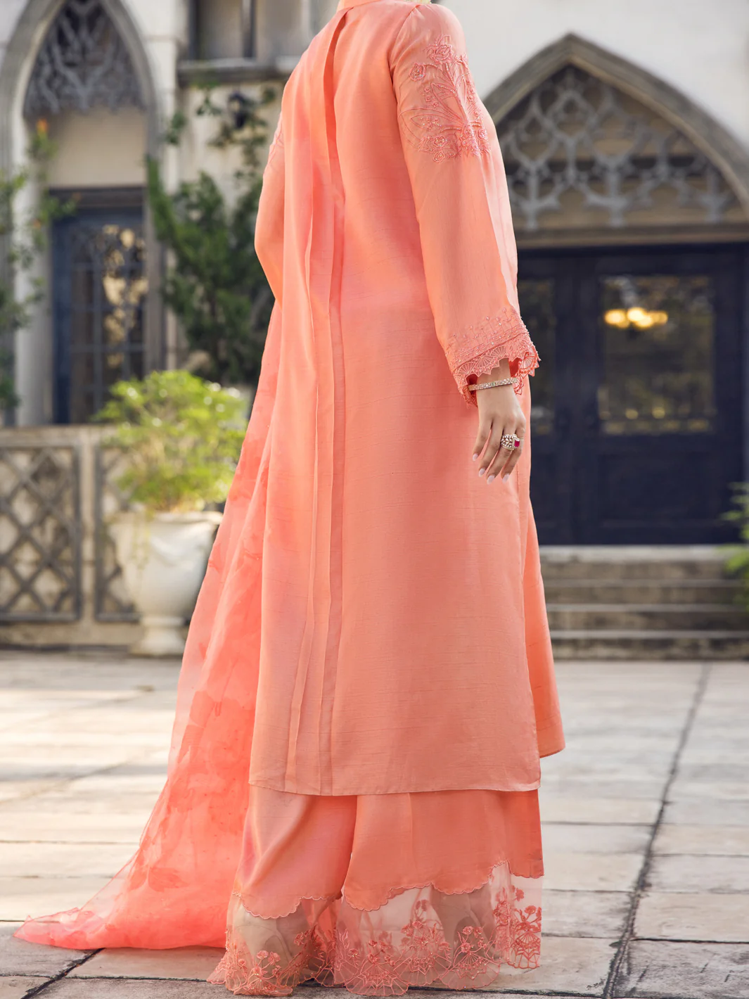 PEACH DOLLA SILK 3PC STITCHED | AL-3PS-LS-US-397/AM-2410A - Image 2