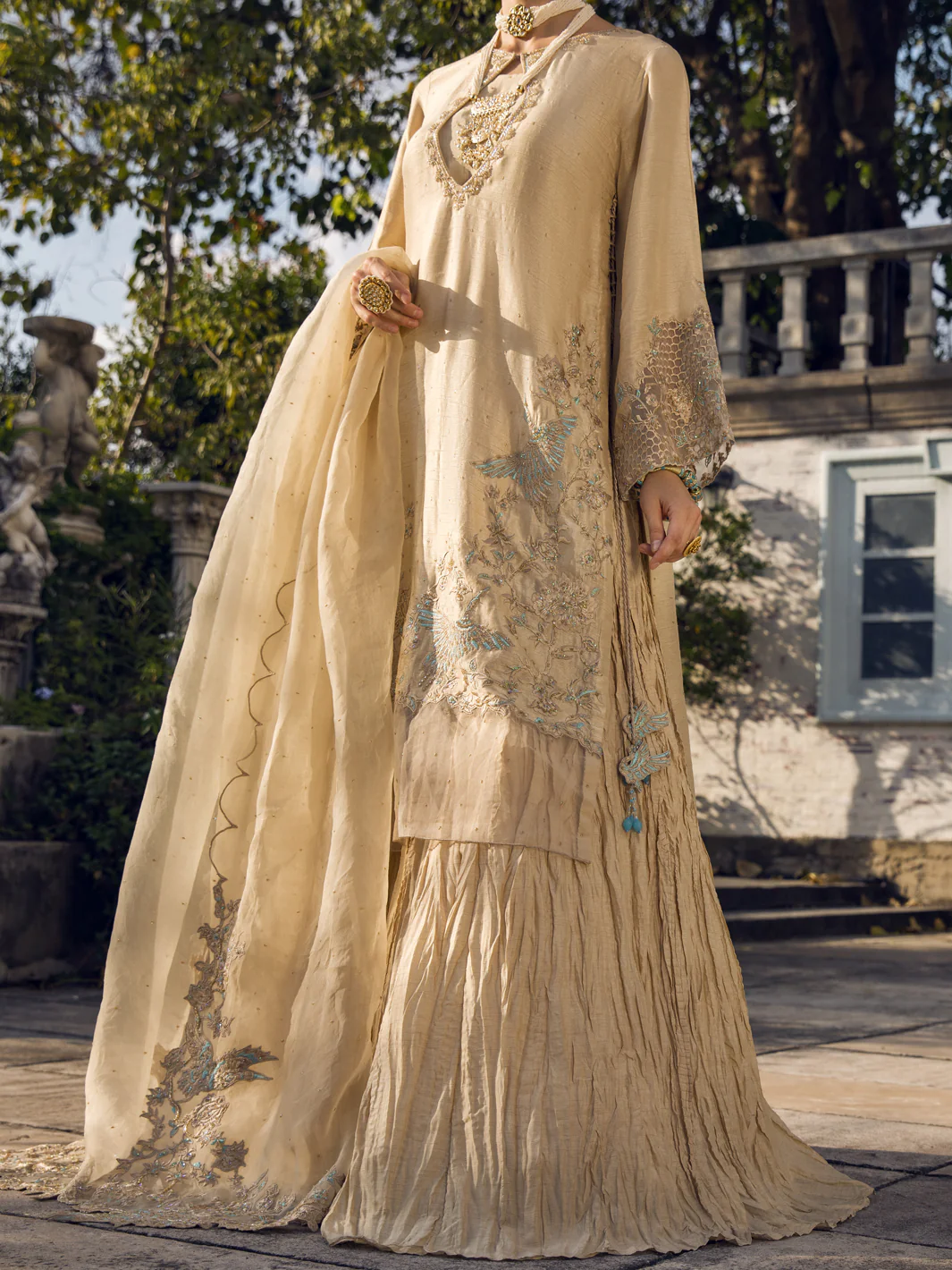 BEIGE DOLLA SILK 3PC STITCHED | AL-3PS-LS-US-399/FB-399A - Image 2