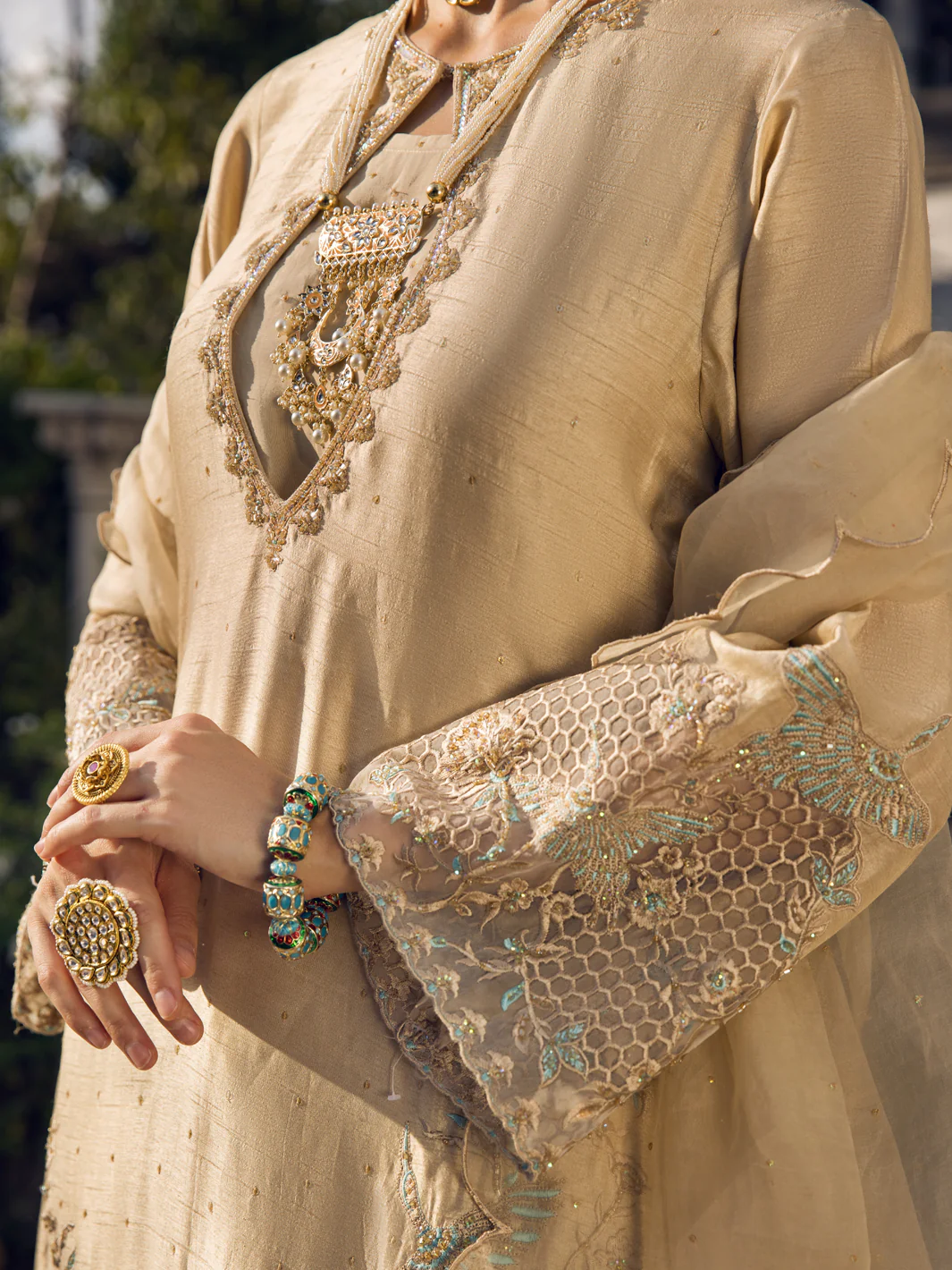 BEIGE DOLLA SILK 3PC STITCHED | AL-3PS-LS-US-399/FB-399A - Image 4