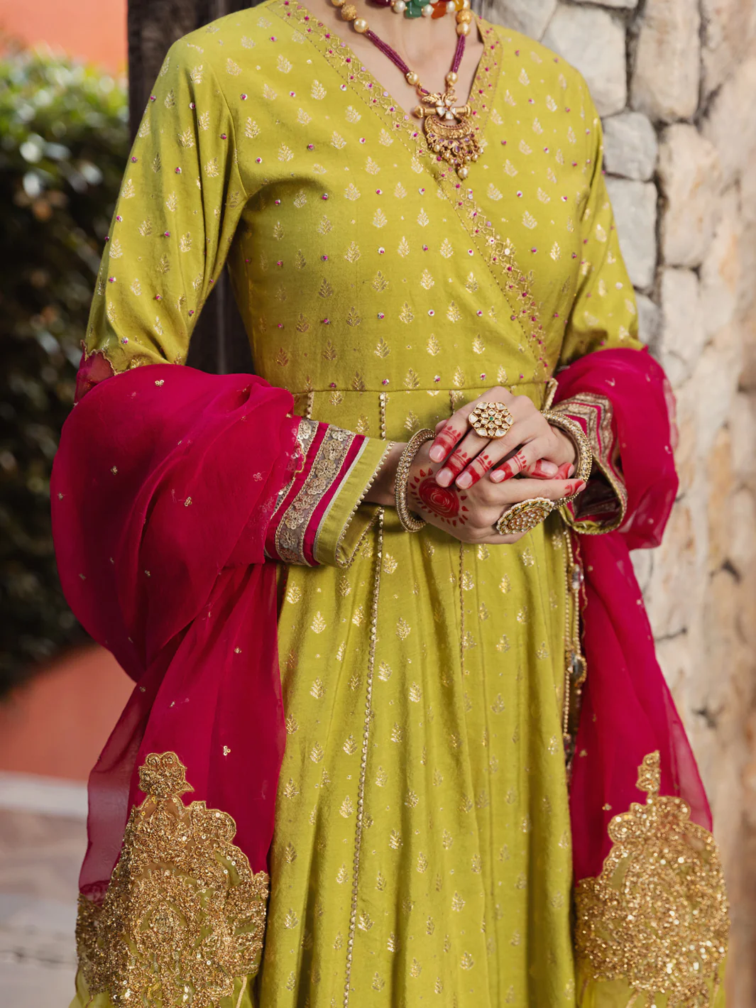 LIME GREEN GOLDEN BOOTI 3PC STITCHED | AL-3PS-LS-US-403/AM-2726A - Image 3