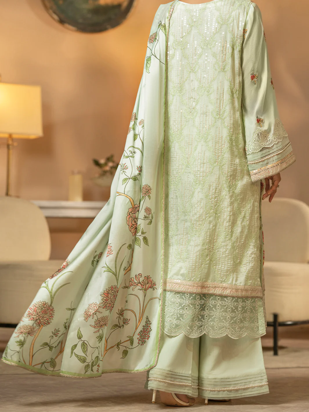 PISTA GREEN 3PC STITCHED | AL-3PS-LS-US-422/AM-2797A - Image 2