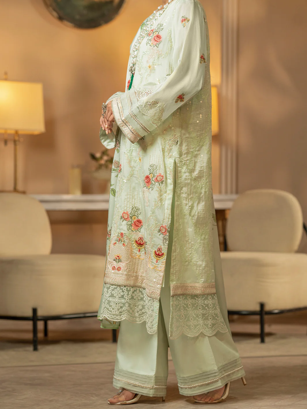 PISTA GREEN 3PC STITCHED | AL-3PS-LS-US-422/AM-2797A - Image 4