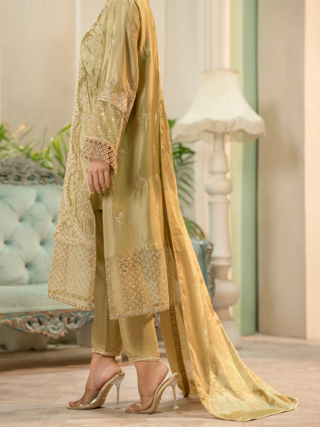 PISTA GREEN 3PC STITCHED | AL-3PS-LS-US-424/AM-2797C - Image 2
