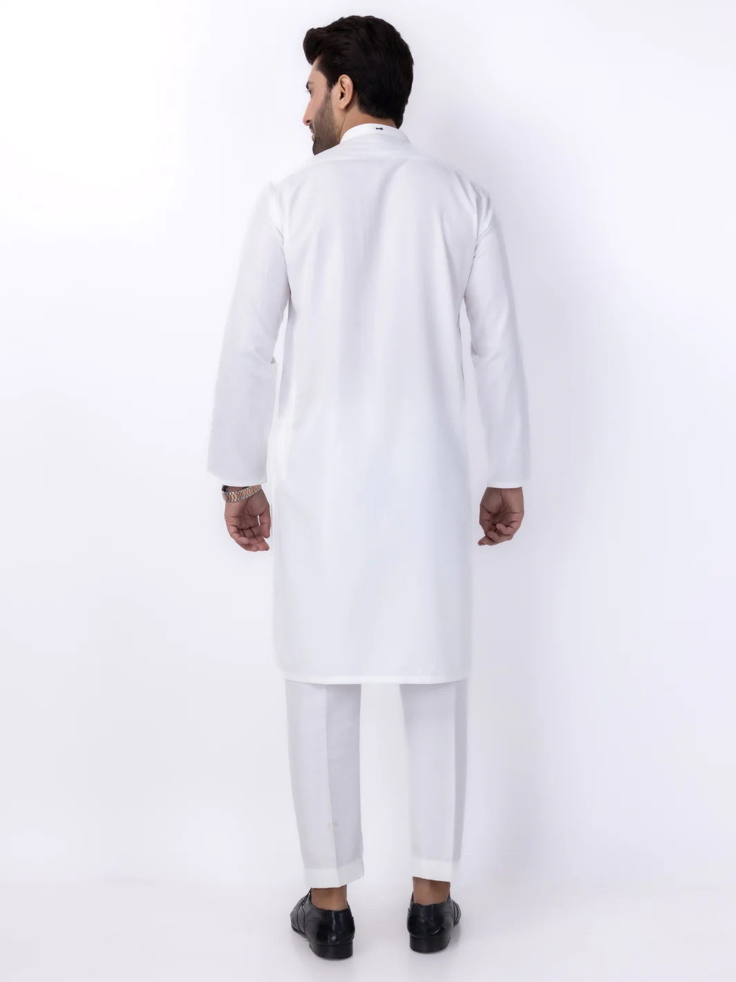 WHITE BLENDED KURTA | AL-K-1121A/JS-107-A8 - Image 3