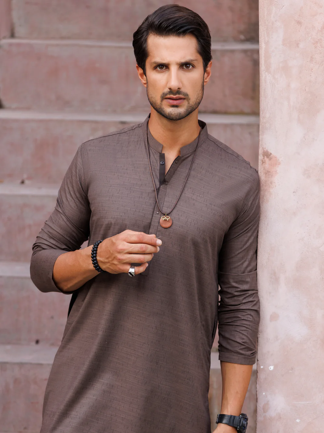 BROWN KURTA | AL-K-1140/AM-6123B - Image 3