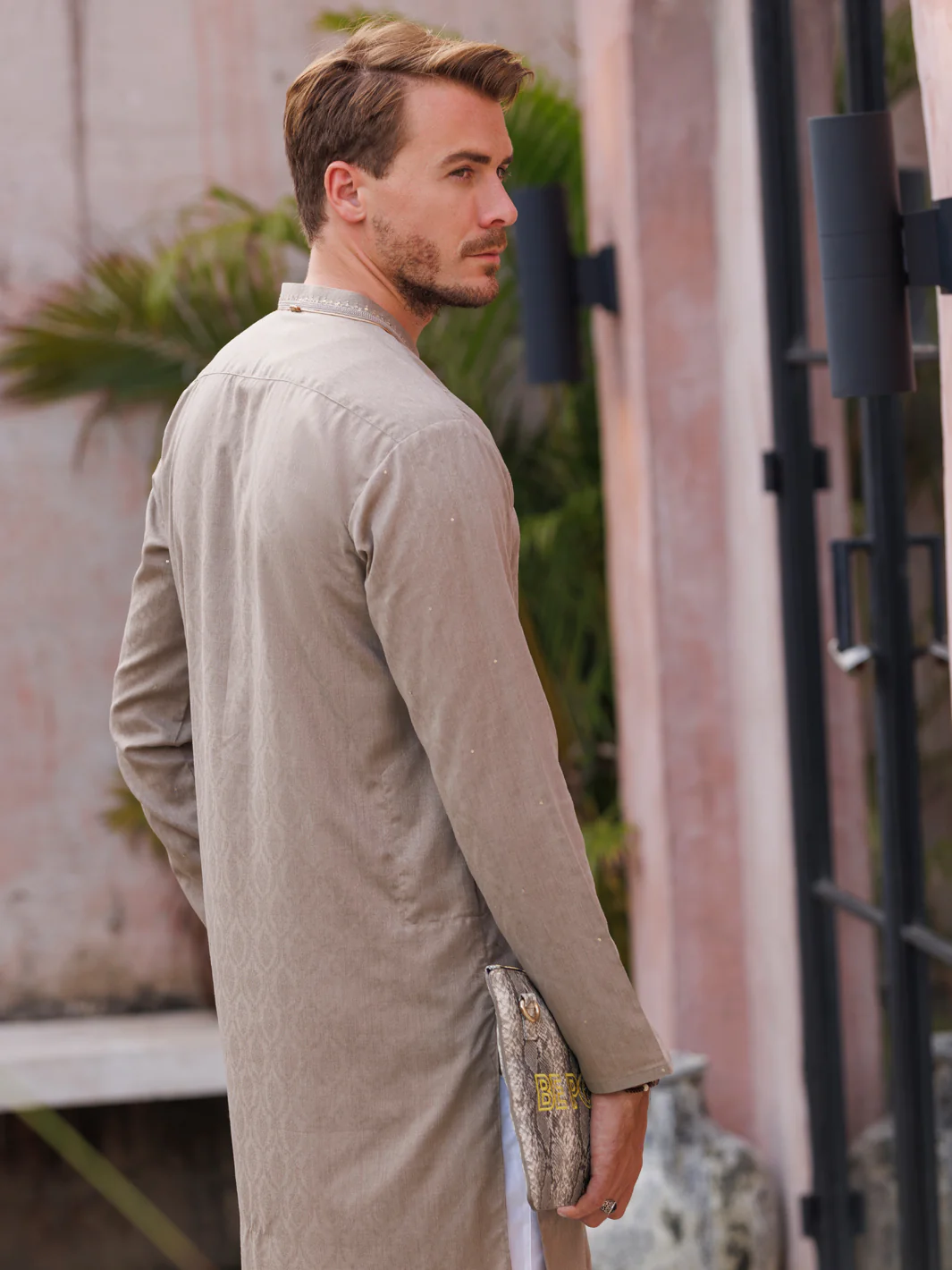 GREY BLENDED KURTA | AL-K-1149A/JJ-8615D - Image 4