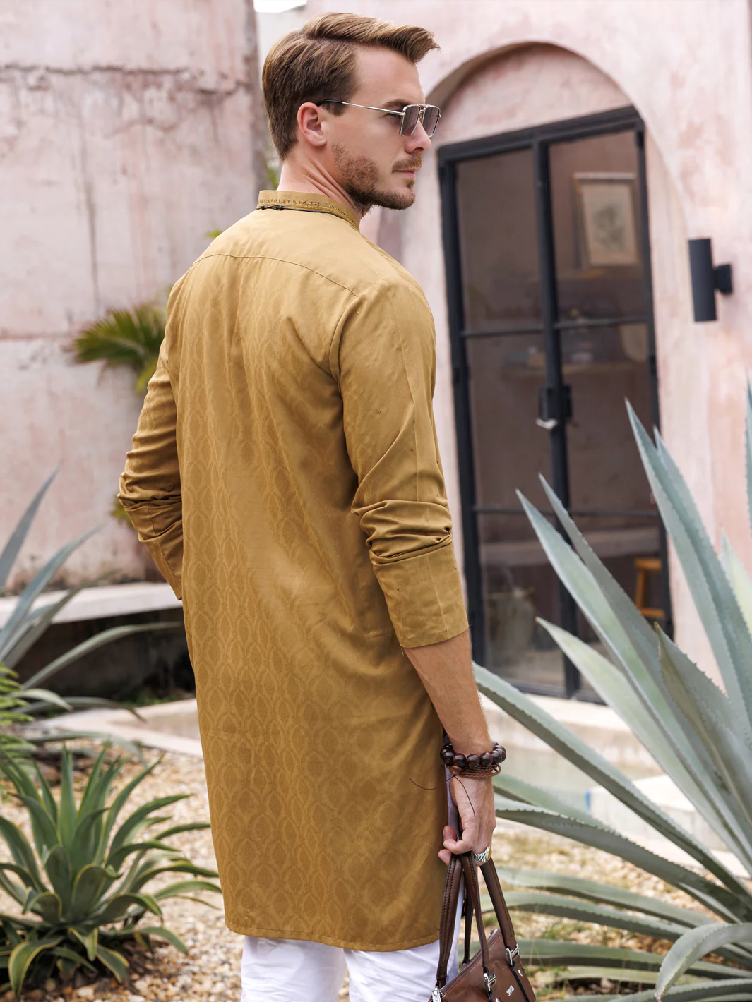 MUSTARD BLENDED KURTA | AL-K-1149B/JJ-8615E - Image 2