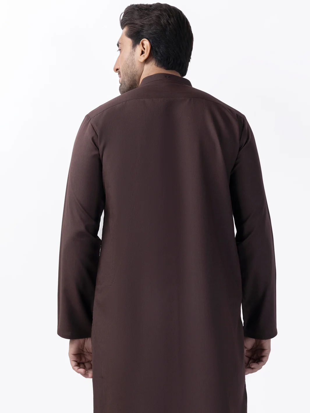 BROWN BLENDED KURTA | AL-K-1162/AM-6227B - Image 3