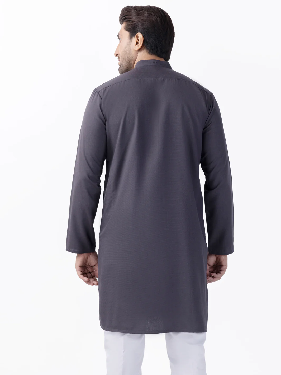 GREY BLENDED KURTA | AL-K-1164/AM-6227D - Image 3