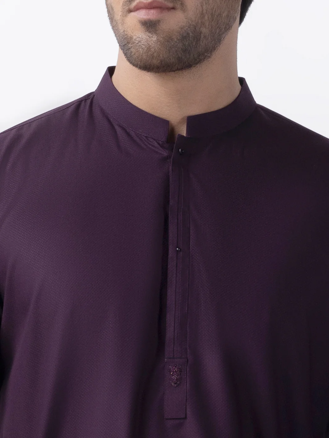 PURPLE BLENDED KURTA | AL-K-1167/AM-6189C - Image 3