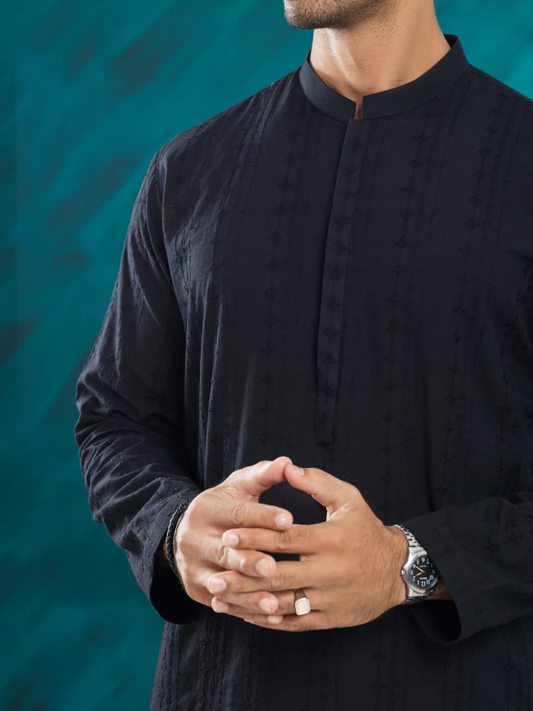 BLACK KURTA | AL-K-1171B/AM-6233-BS - Image 2