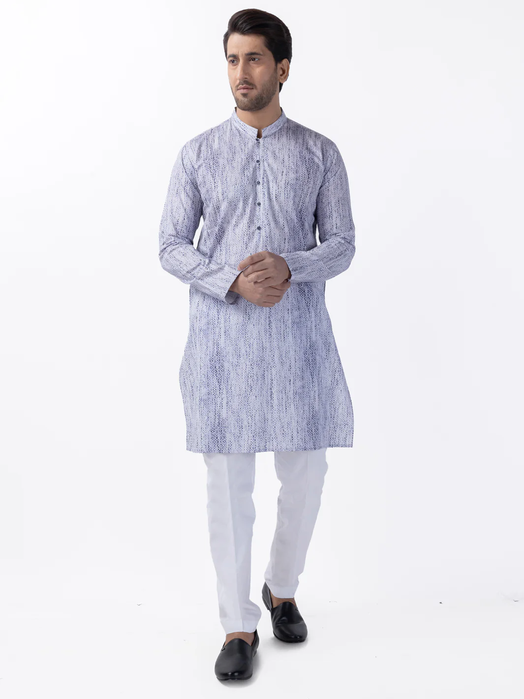 BLUE COTTON KURTA | AL-K-1182/AM-6235A