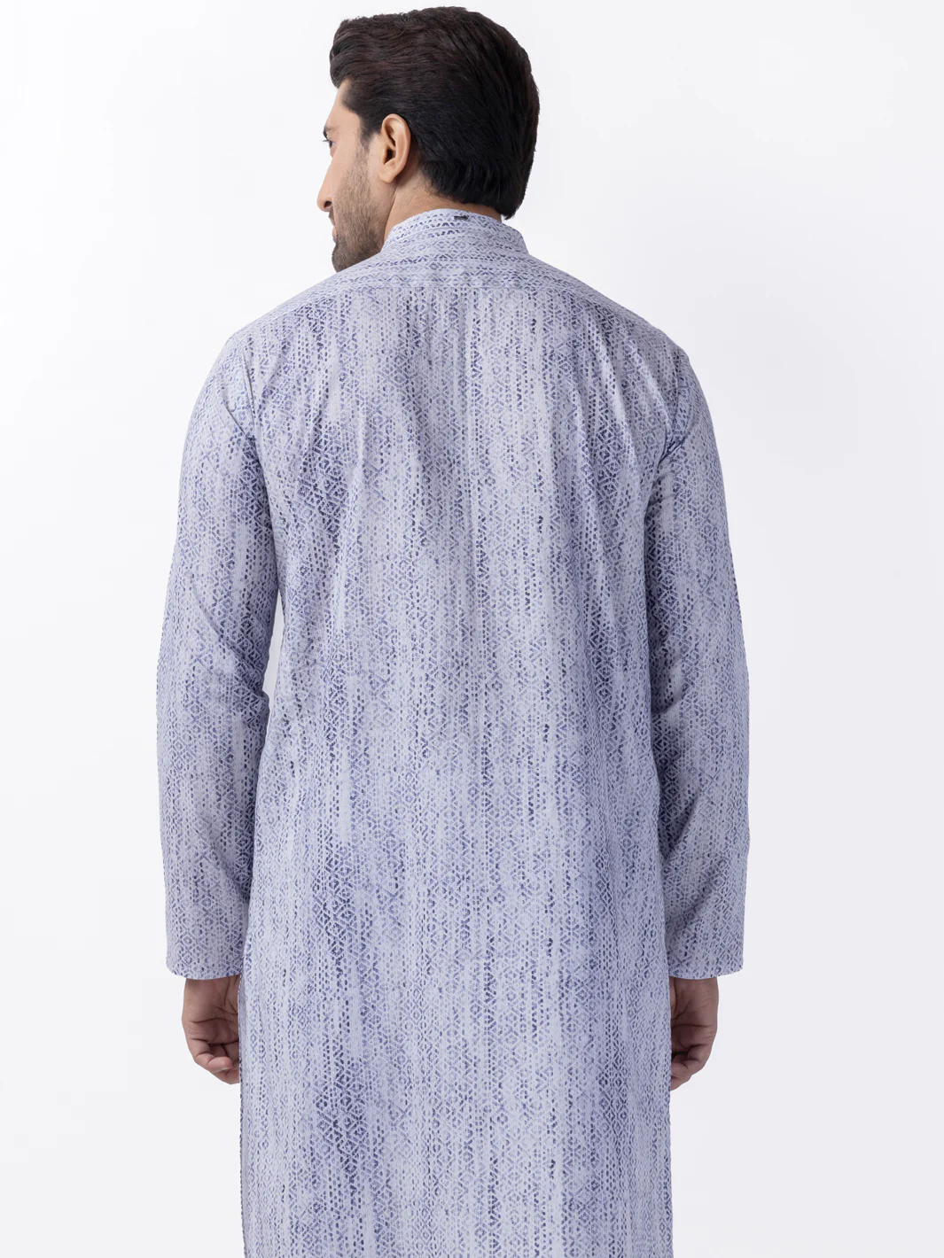 BLUE COTTON KURTA | AL-K-1182/AM-6235A - Image 2