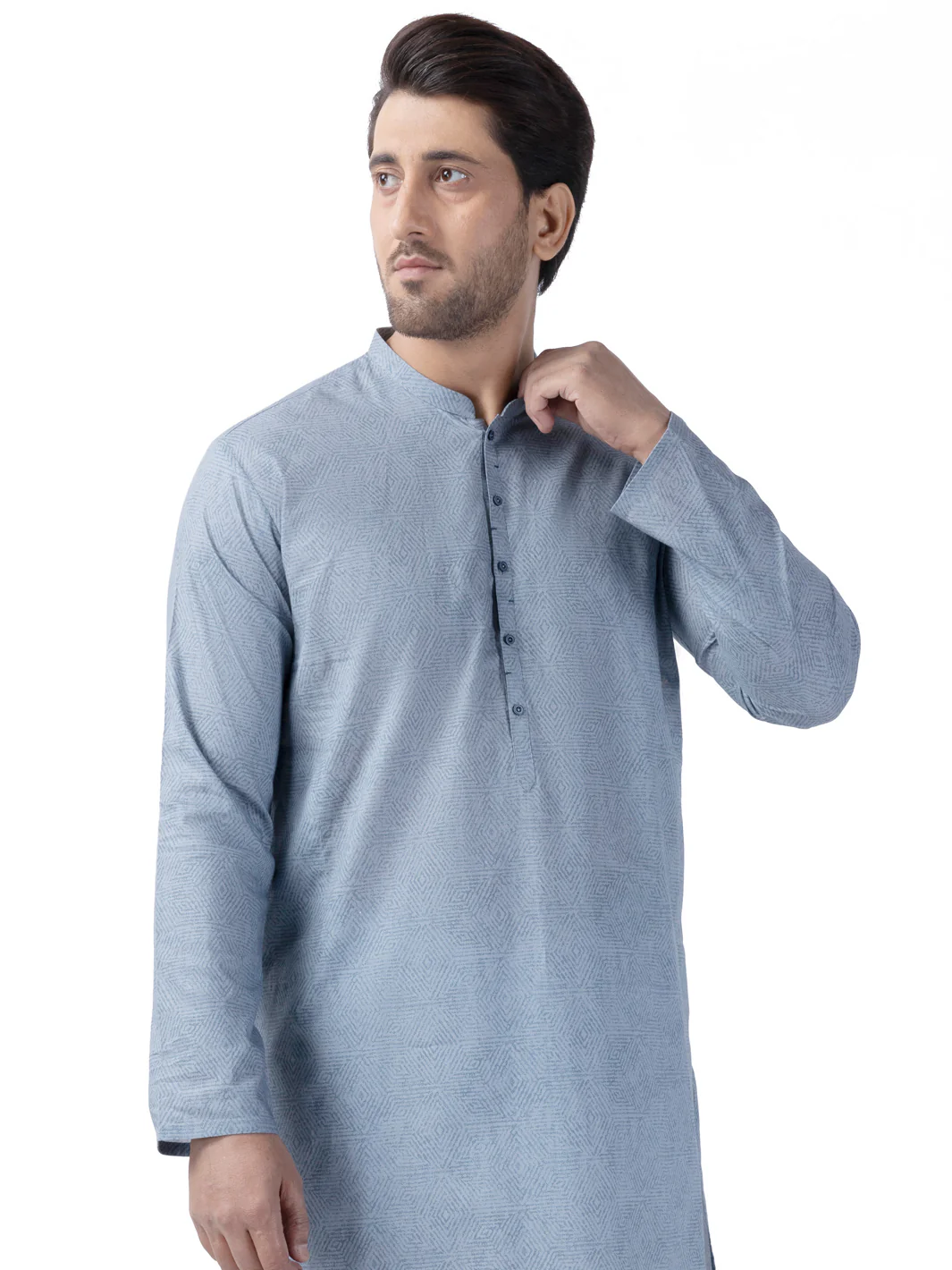 LIGHT BROWN COTTON KURTA | AL-K-1183/AM-6235B - Image 2