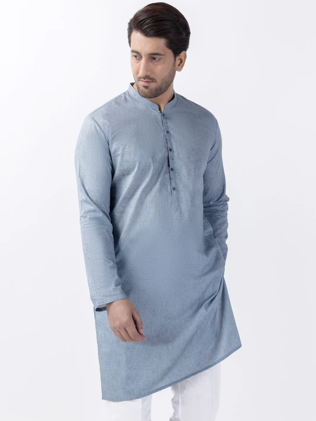 LIGHT BROWN COTTON KURTA | AL-K-1183/AM-6235B - Image 3