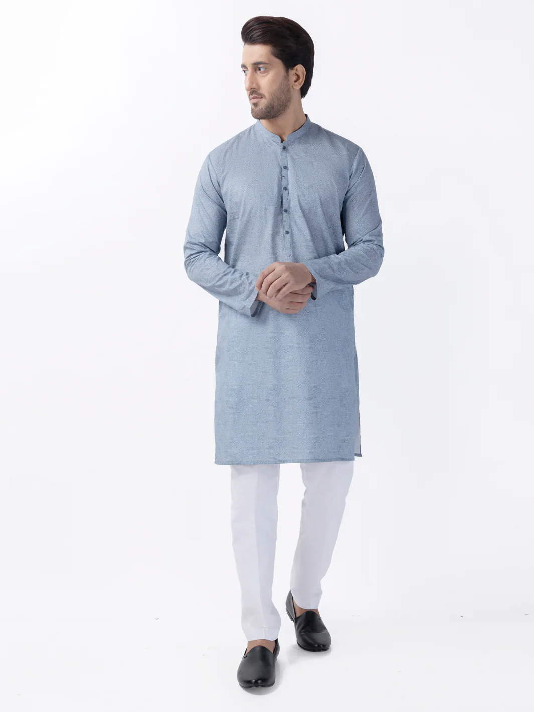 LIGHT BROWN COTTON KURTA | AL-K-1183/AM-6235B - Image 4