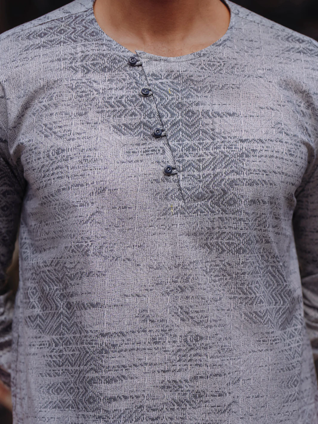 GREY COTTON KURTA | AL-K-1186/AM-6310A - Image 4