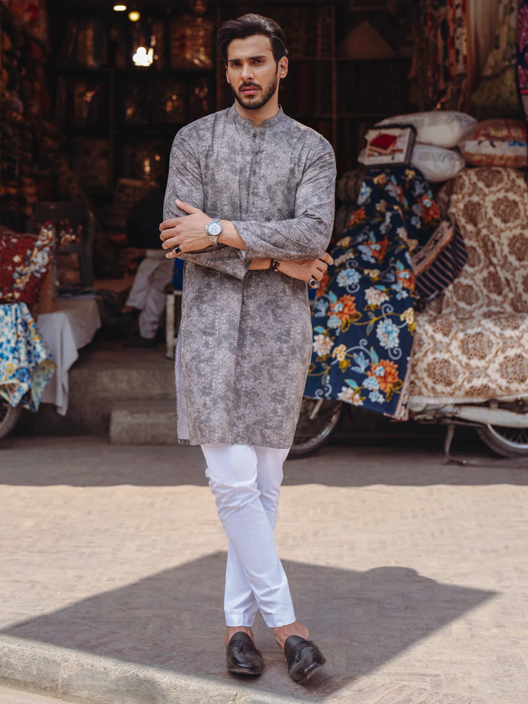 BROWN COTTON KURTA | AL-K-1188/AM-6310C