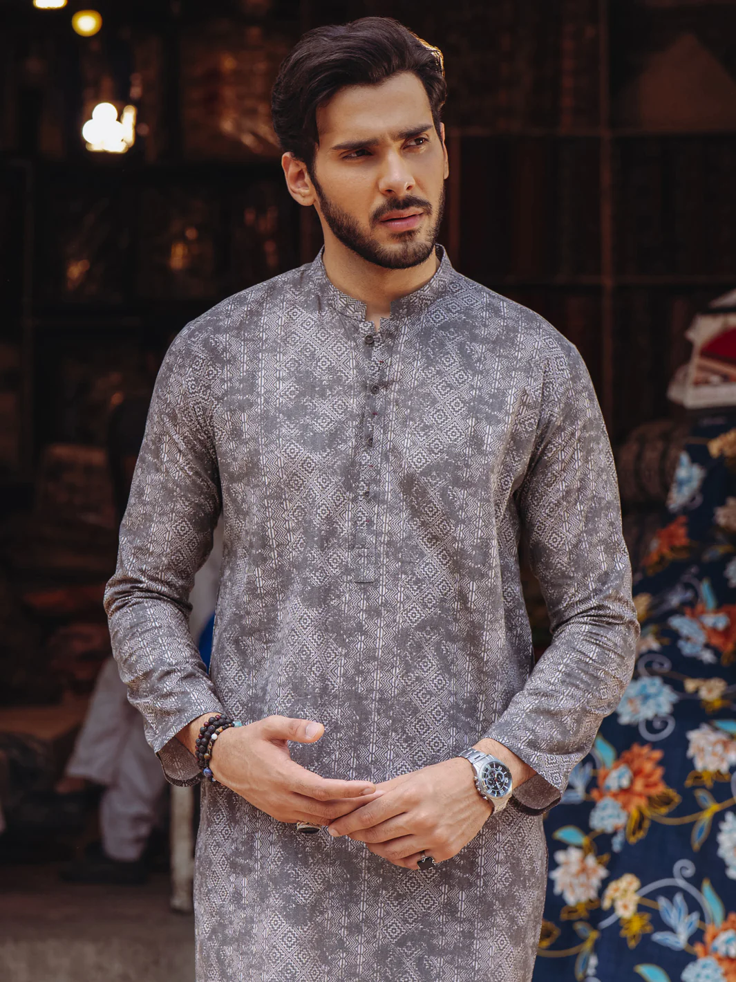 BROWN COTTON KURTA | AL-K-1188/AM-6310C - Image 2
