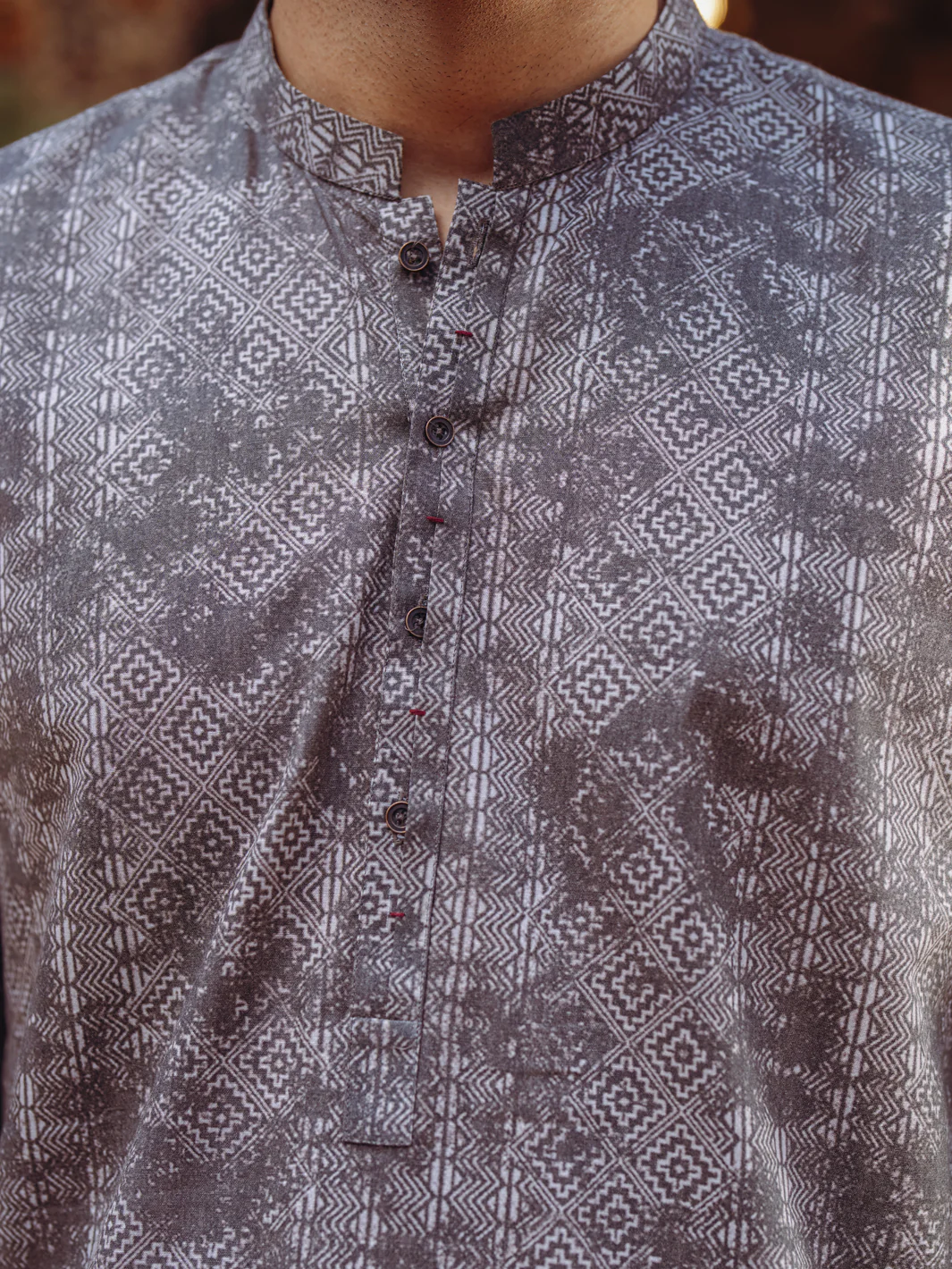 BROWN COTTON KURTA | AL-K-1188/AM-6310C - Image 4