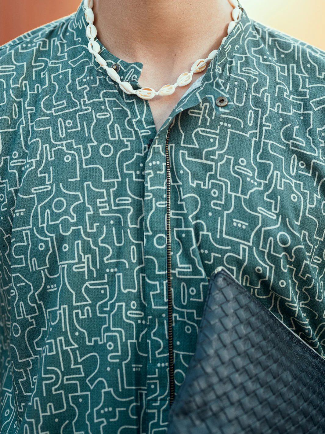 GREEN COTTON KURTA | AL-K-1191/AM-6311C - Image 5