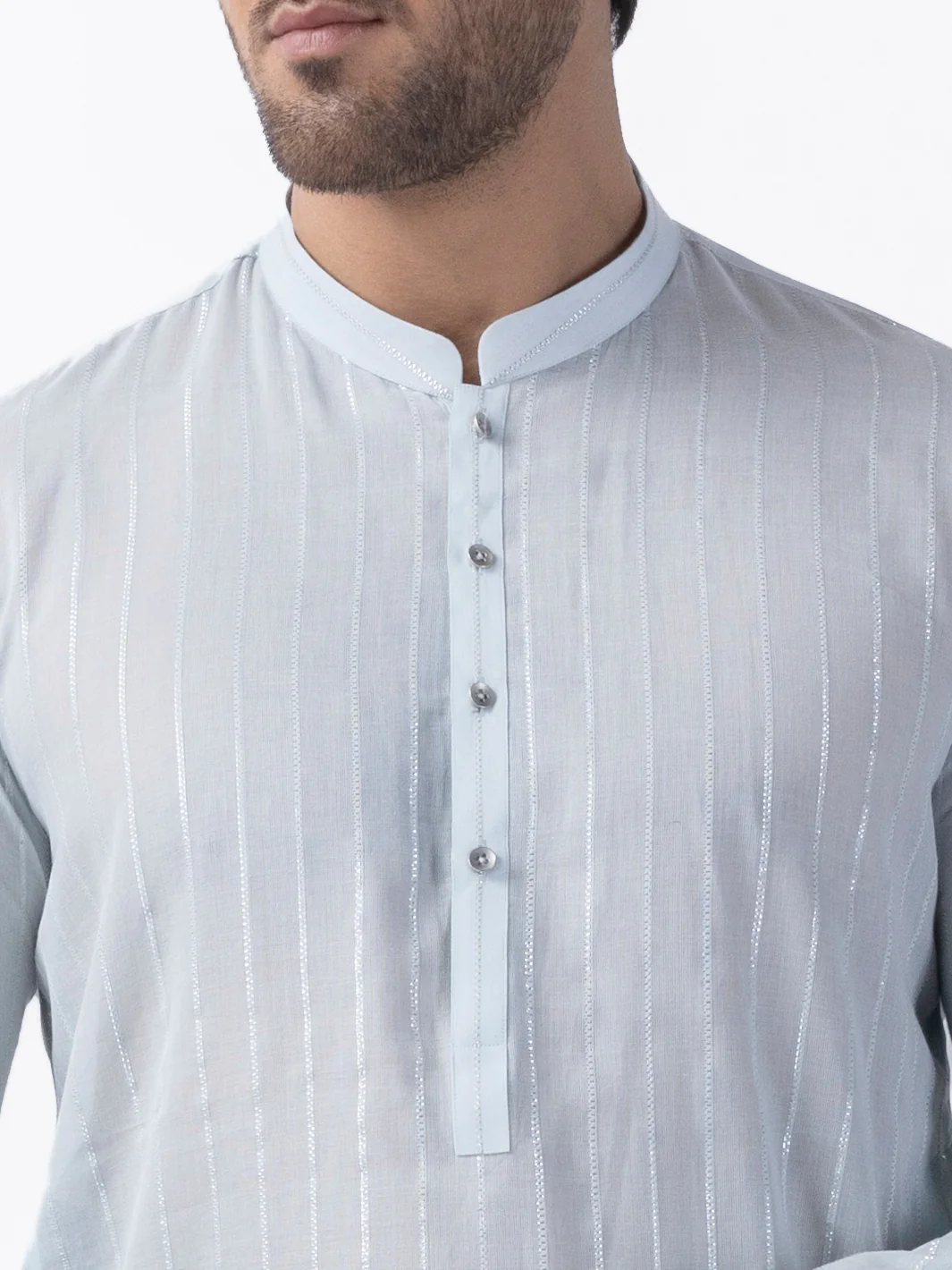 SKY BLUE COTTON KURTA | AL-K-1196B/ALR-073E - Image 2