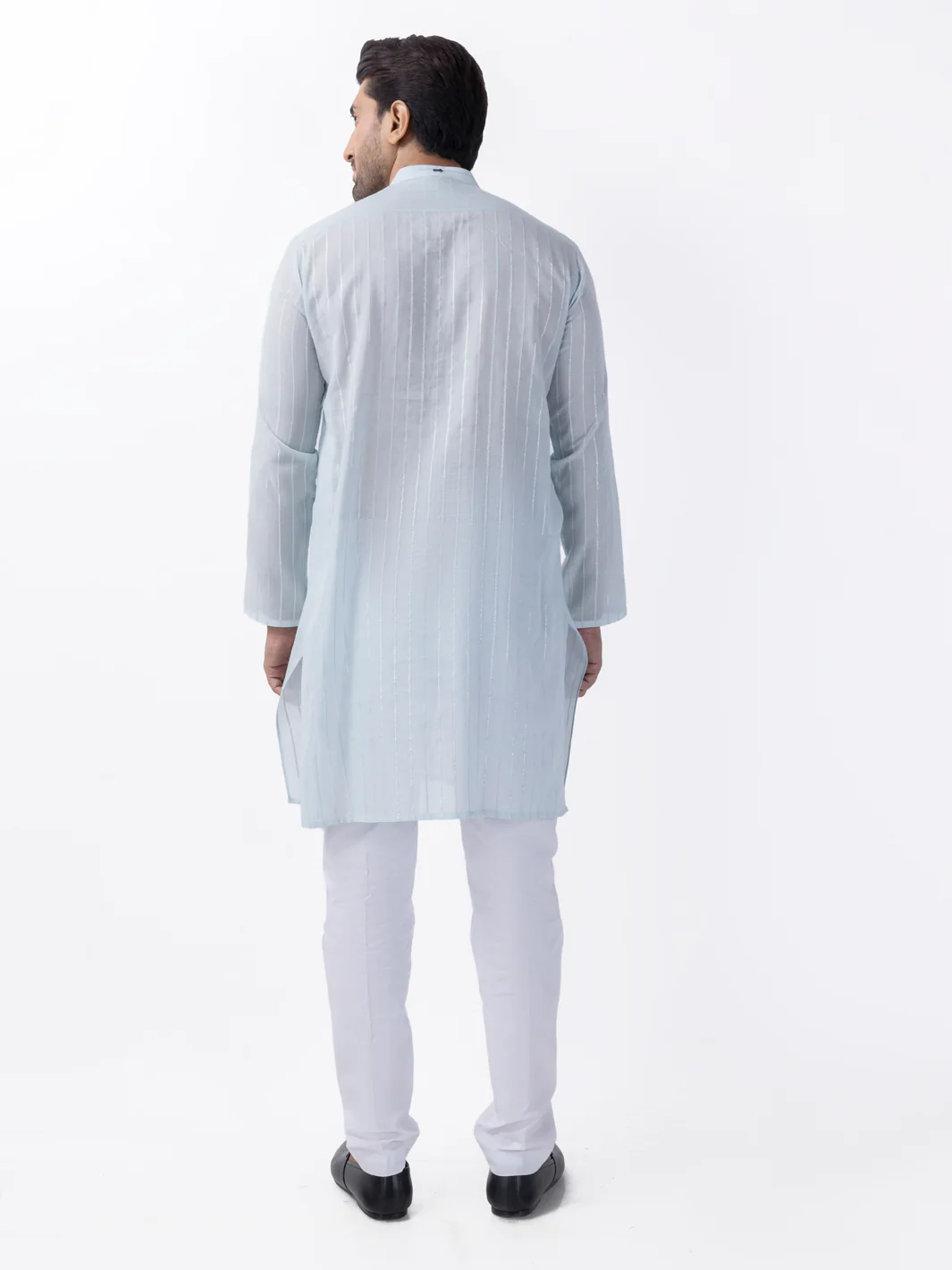 SKY BLUE COTTON KURTA | AL-K-1196B/ALR-073E - Image 3