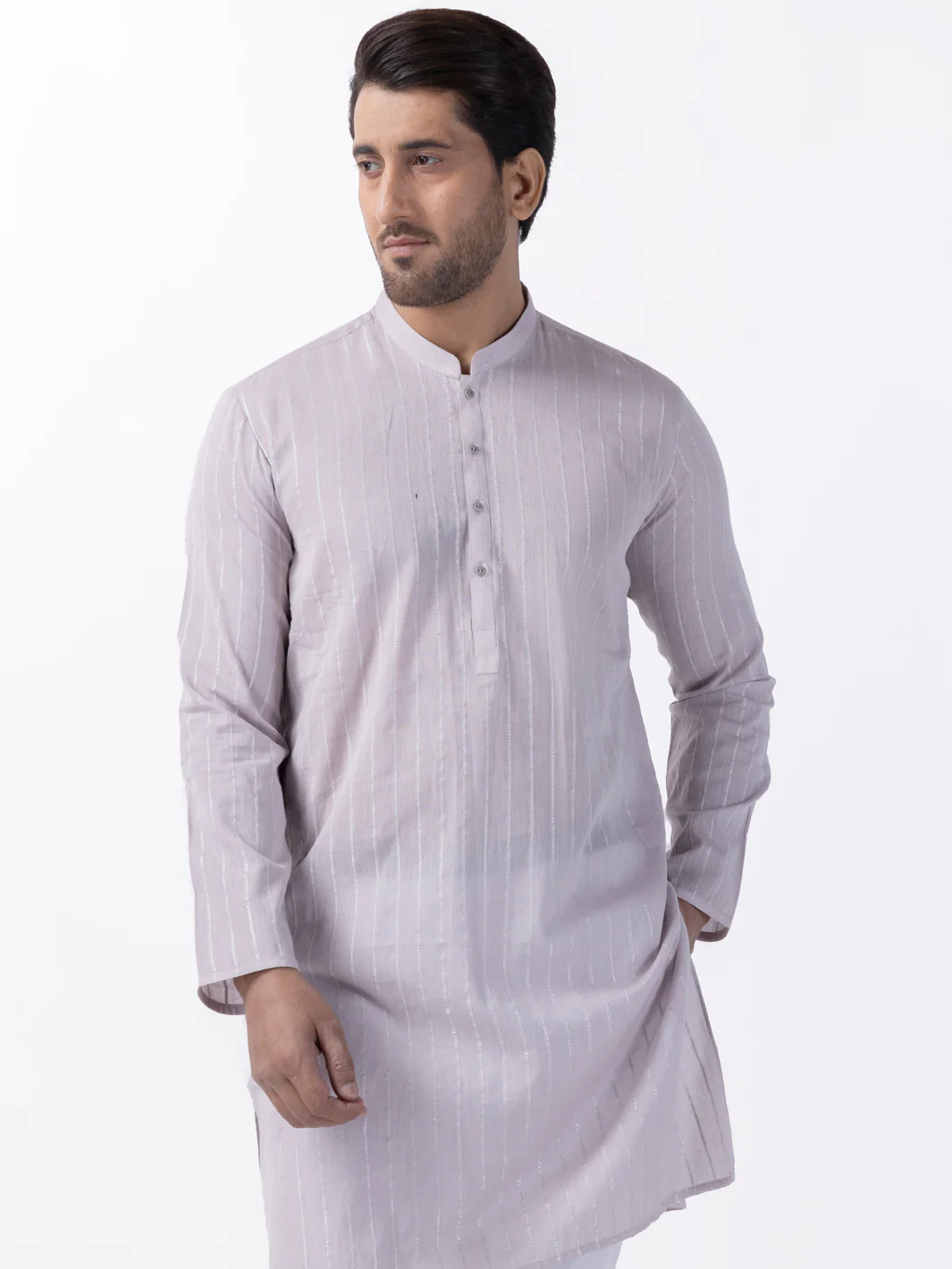 LIGHT PINK COTTON KURTA | AL-K-1196C/ALR-073F - Image 2