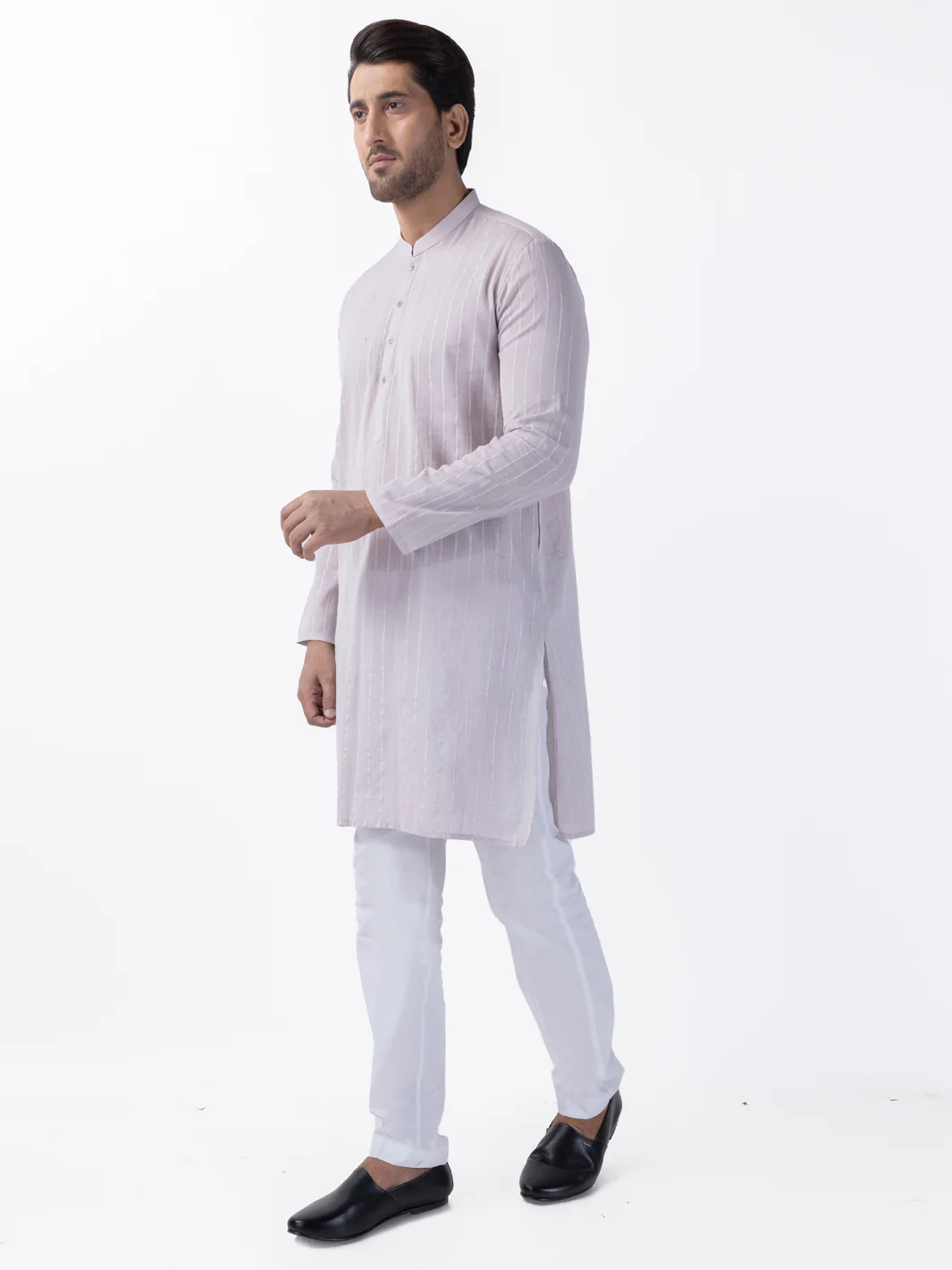 LIGHT PINK COTTON KURTA | AL-K-1196C/ALR-073F - Image 4