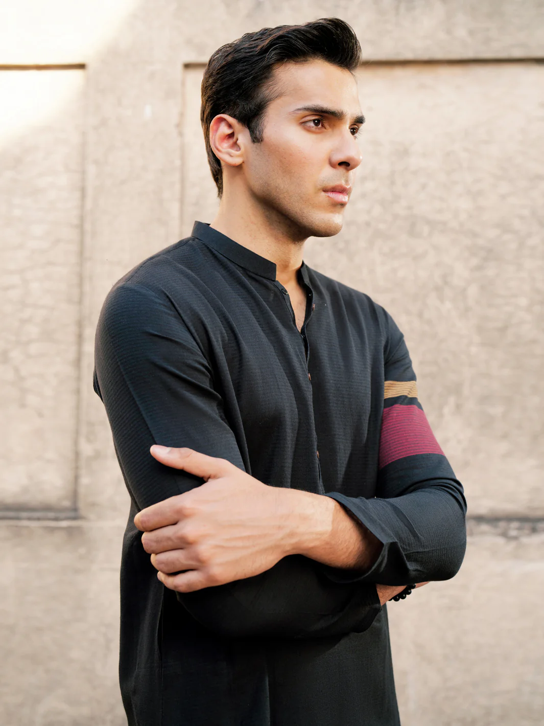 BLACK COTTON KURTA | AL-K-1204/AM-6261AB - Image 5