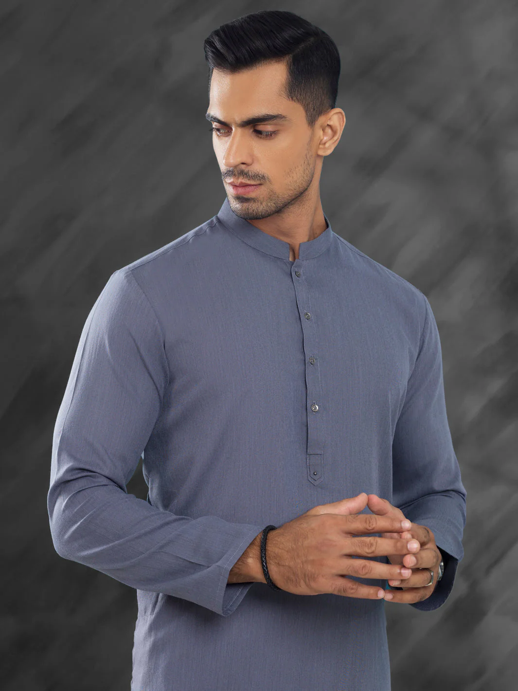 GREY BLENDED KURTA | AL-K-1215/AM-6274B - Image 4