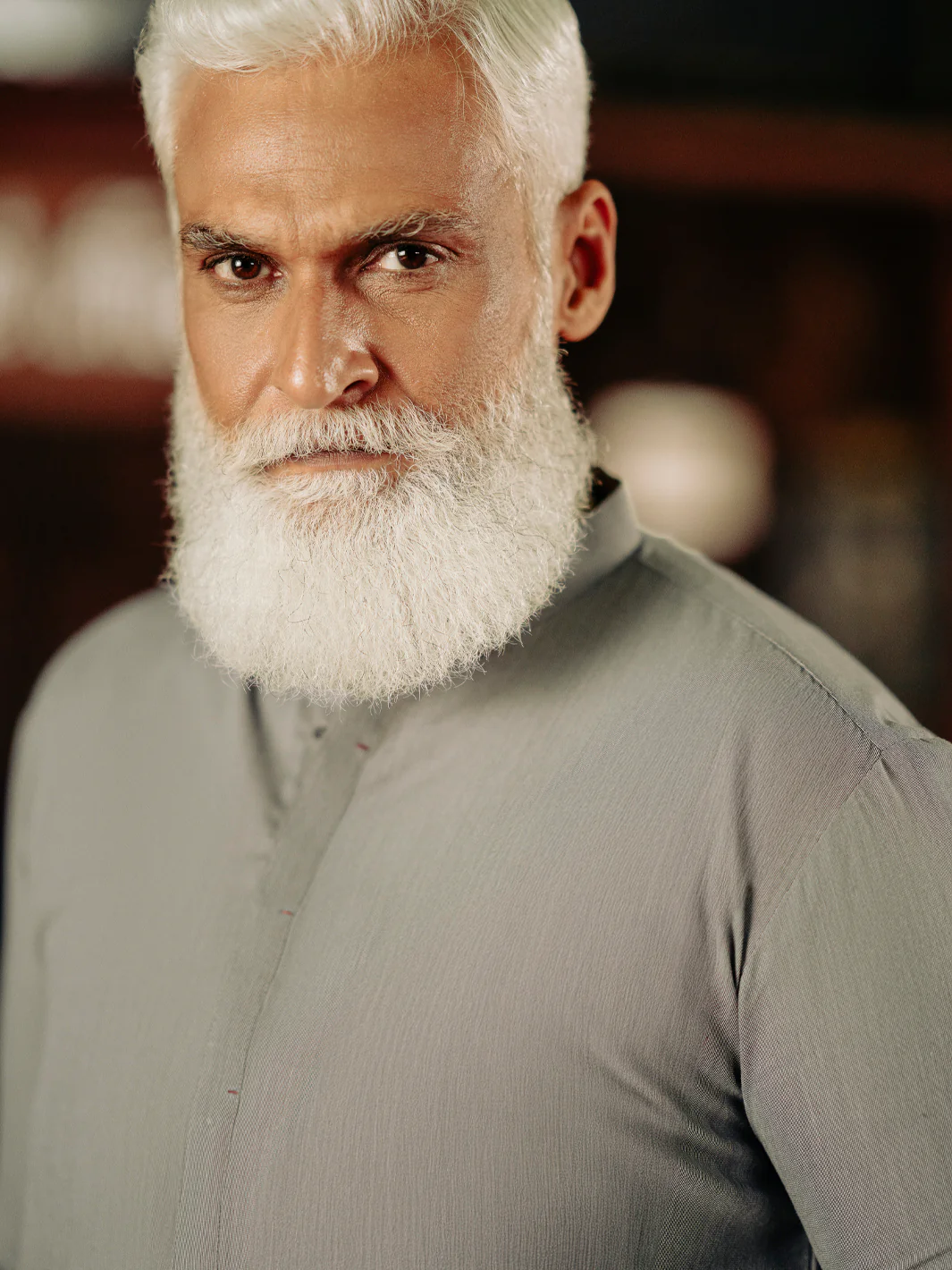 GREY BLENDED KURTA | AL-K-1217/AM-6274A - Image 4