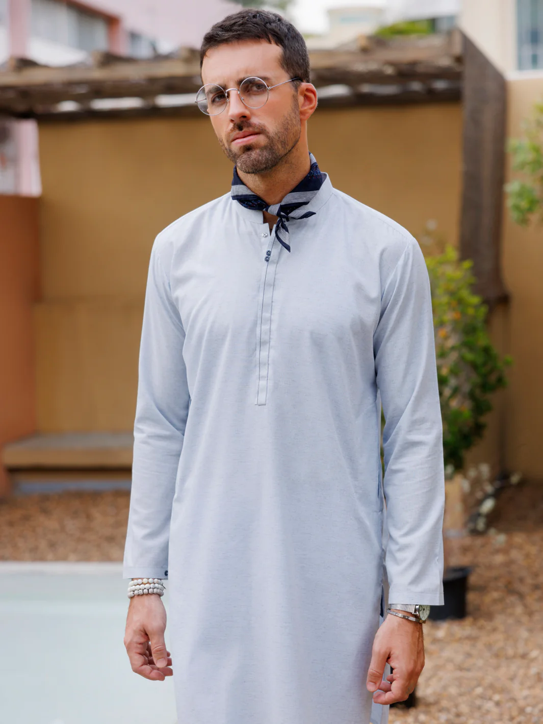 SKY BLUE BLENDED KURTA | AL-K-1221/AM-6194E - Image 2