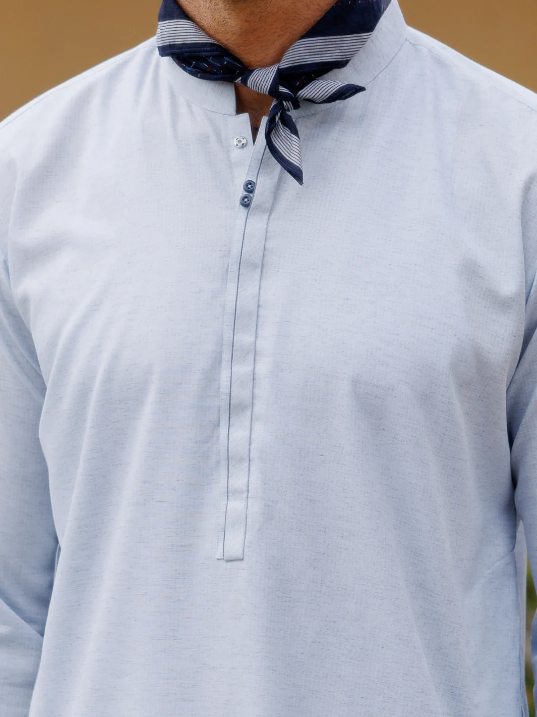 SKY BLUE BLENDED KURTA | AL-K-1221/AM-6194E - Image 4
