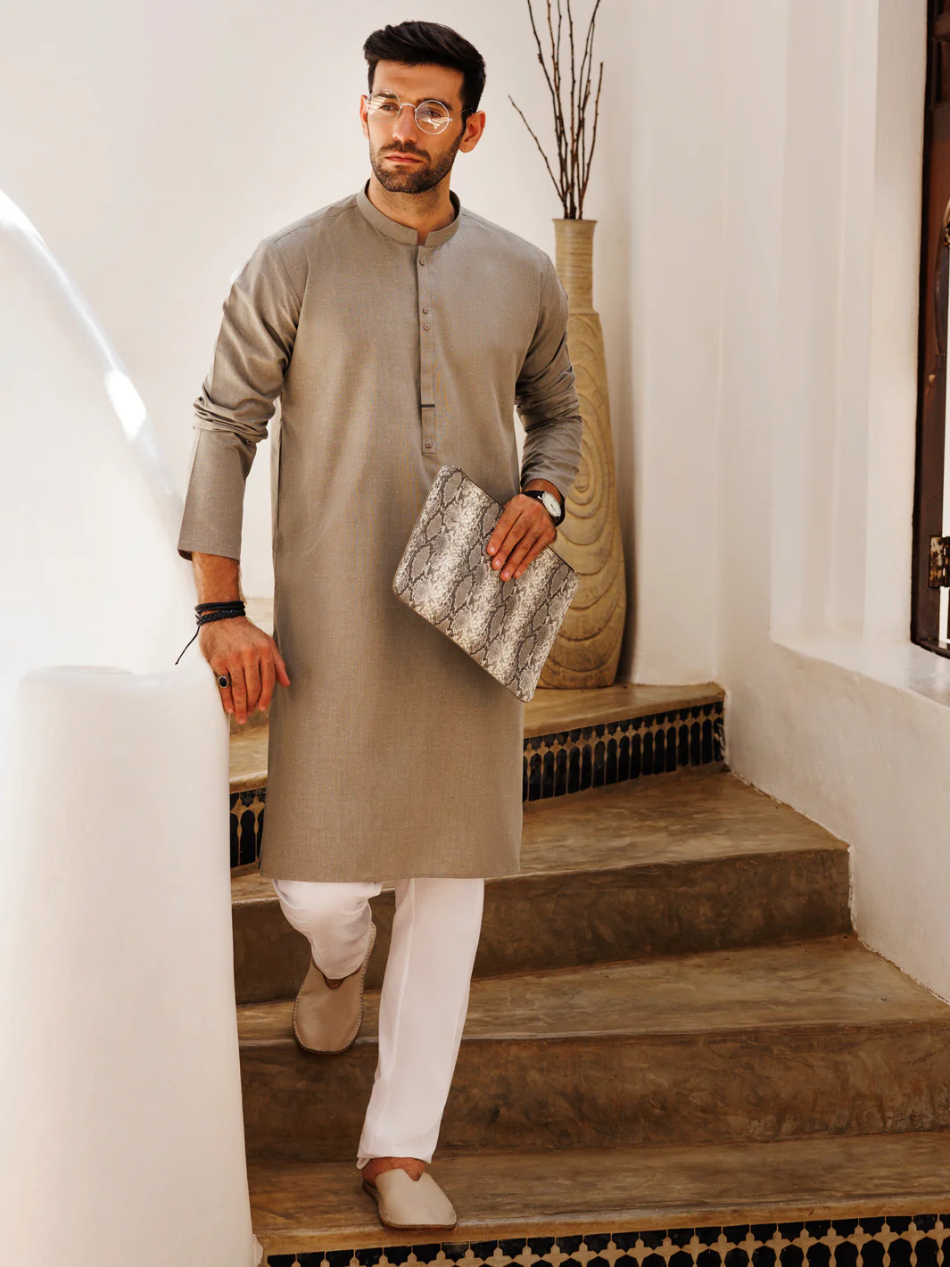 LIGHT GREEN BLENDED KURTA | AL-K-1237/AM-6305B