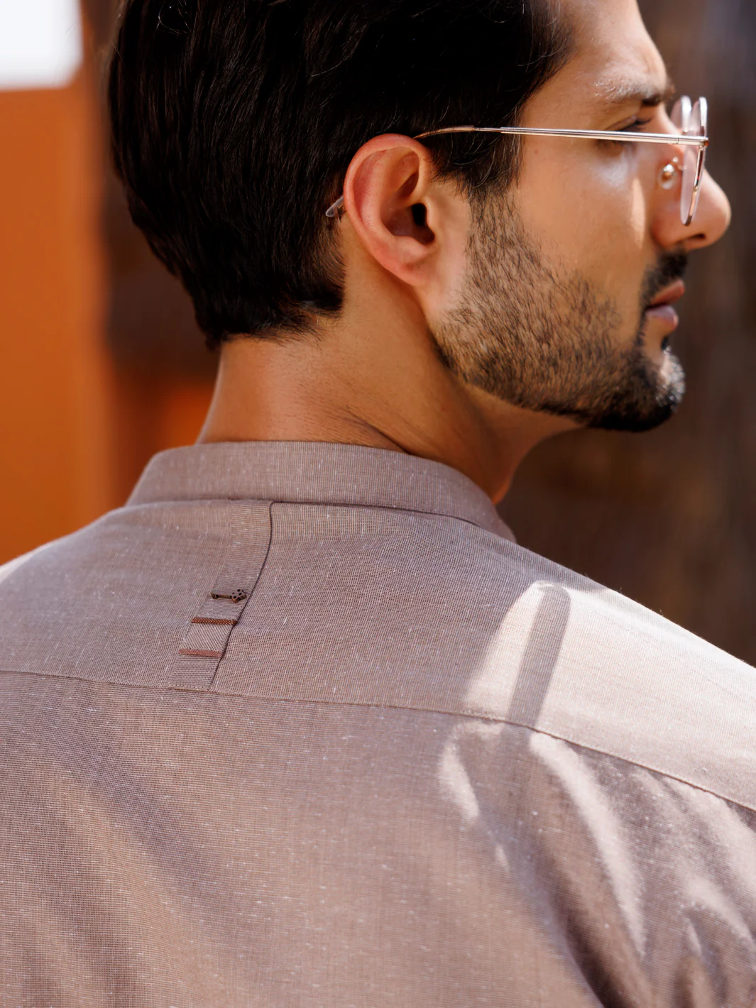 BROWN BLENDED KURTA | AL-K-1239/AM-6305D - Image 2