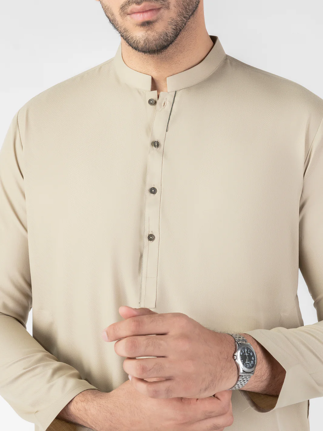 SAGE GREEN BLENDED KURTA | AL-K-1256/AM-6314C - Image 3